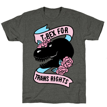 T-Rex For Trans Rights Unisex Triblend Tee