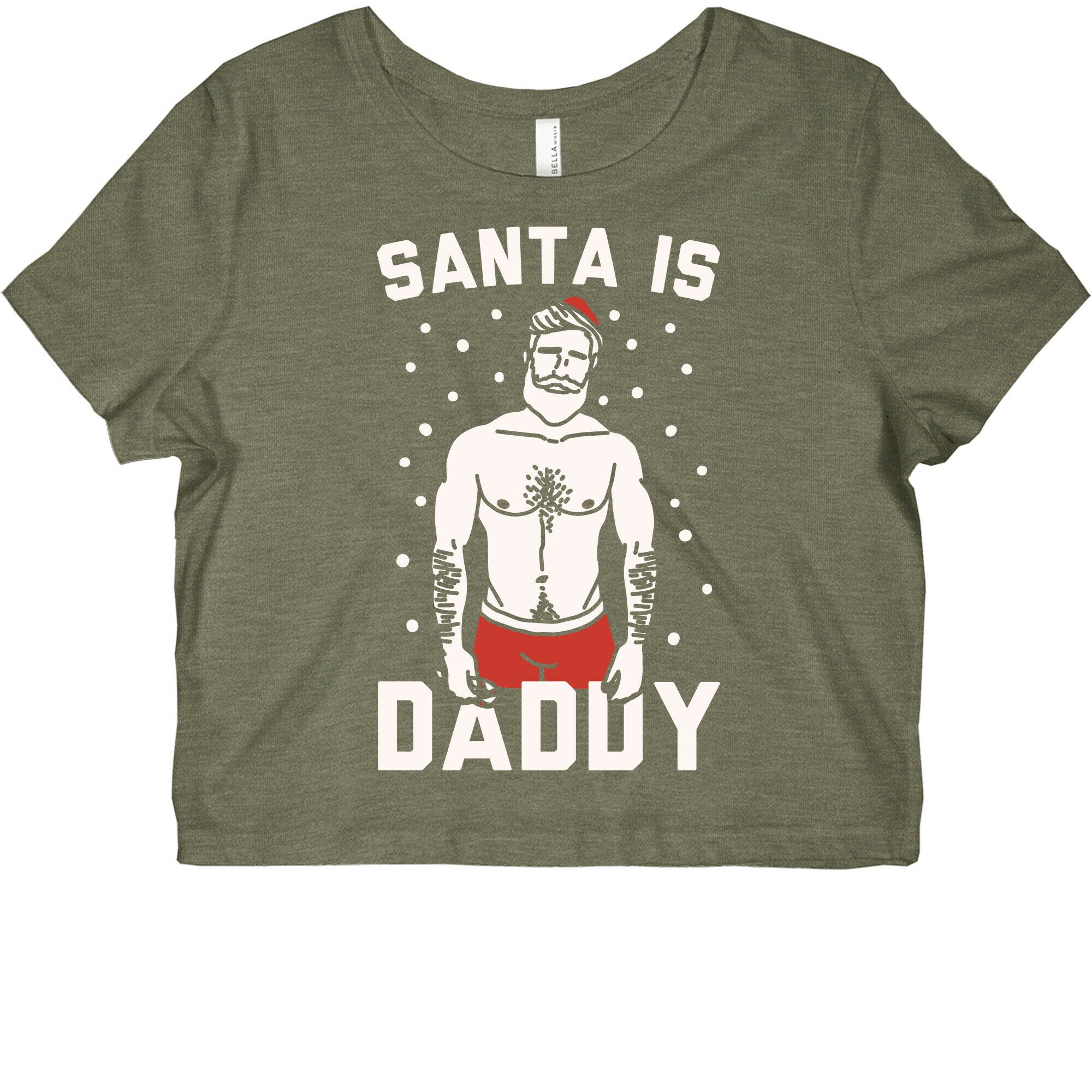 Santa Is Daddy White Print Graphic Baby Tee