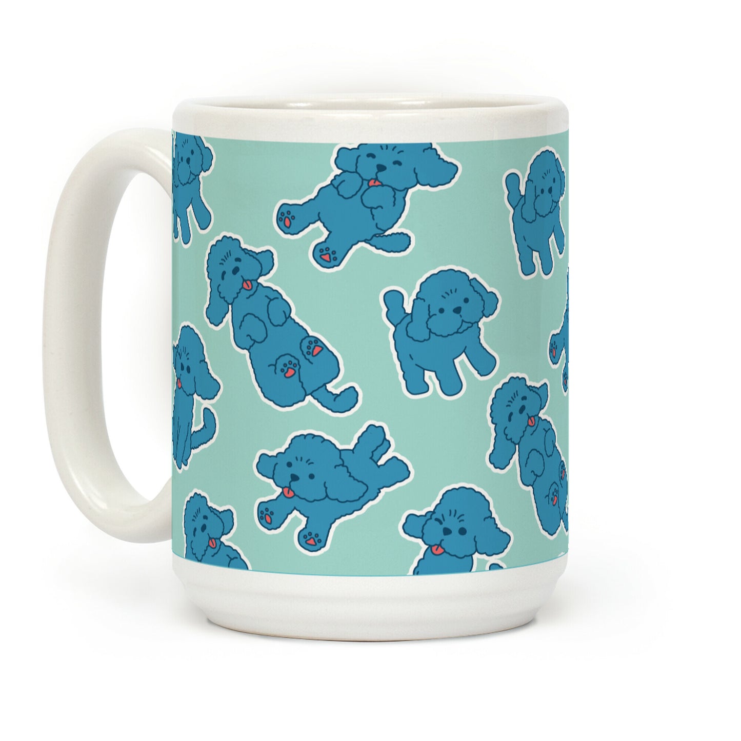 Yuri Blue Poodle Coffee Mug