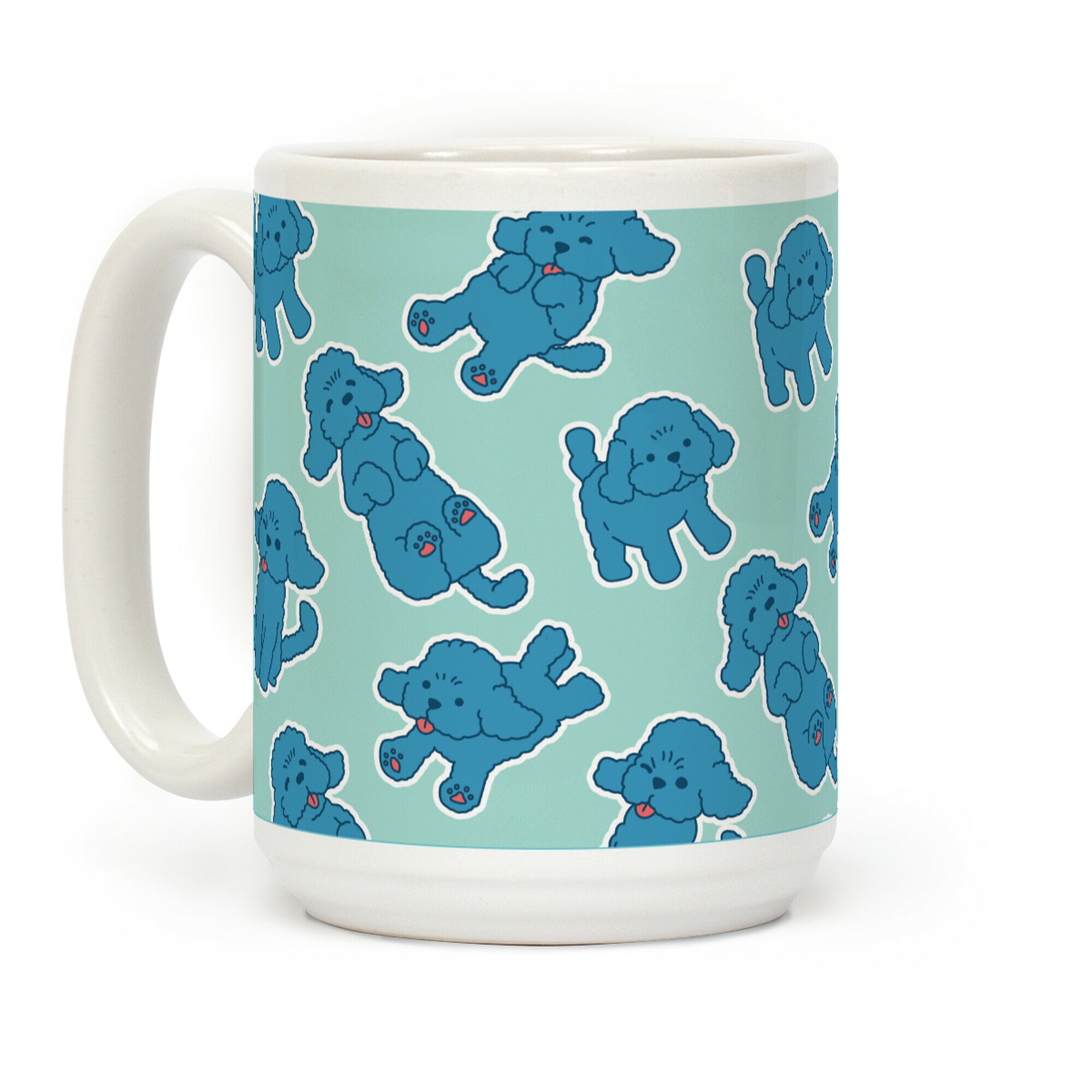 Yuri Blue Poodle Coffee Mug