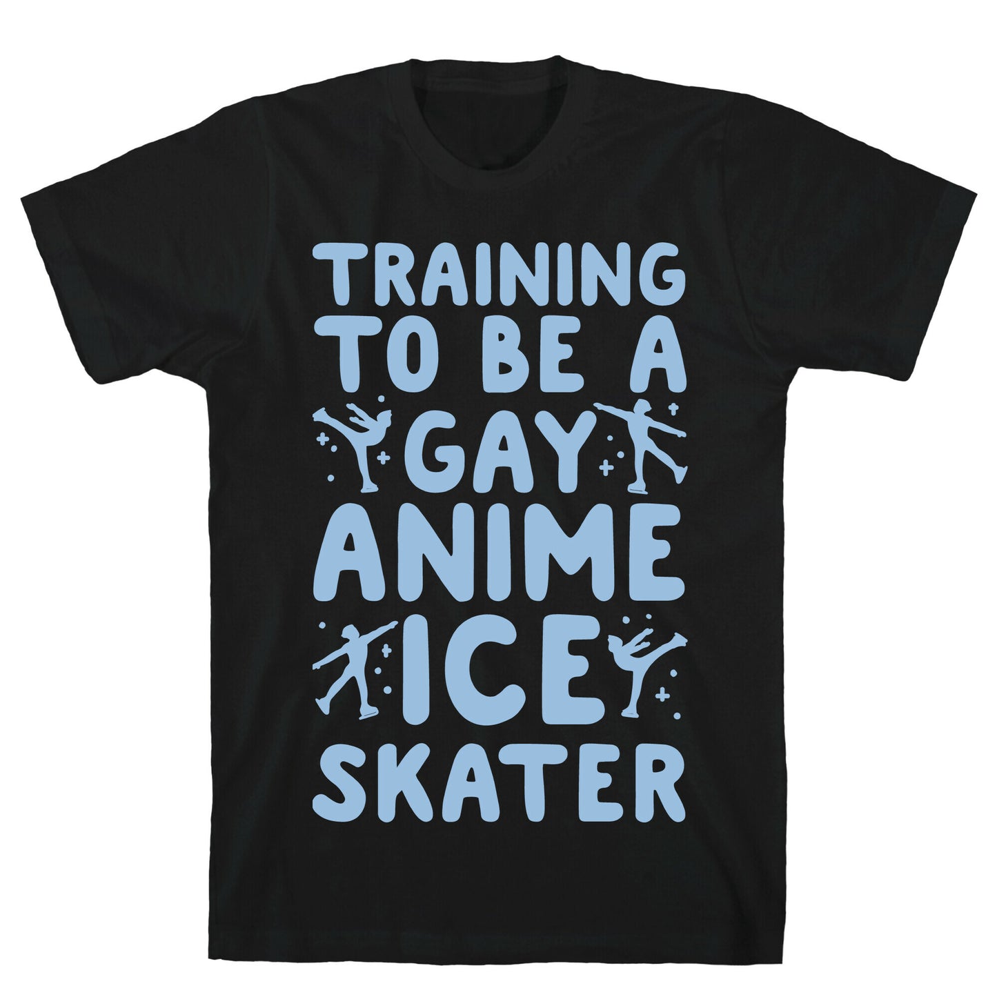 Training To Be A Gay Anime Ice Skater White Print T-Shirt