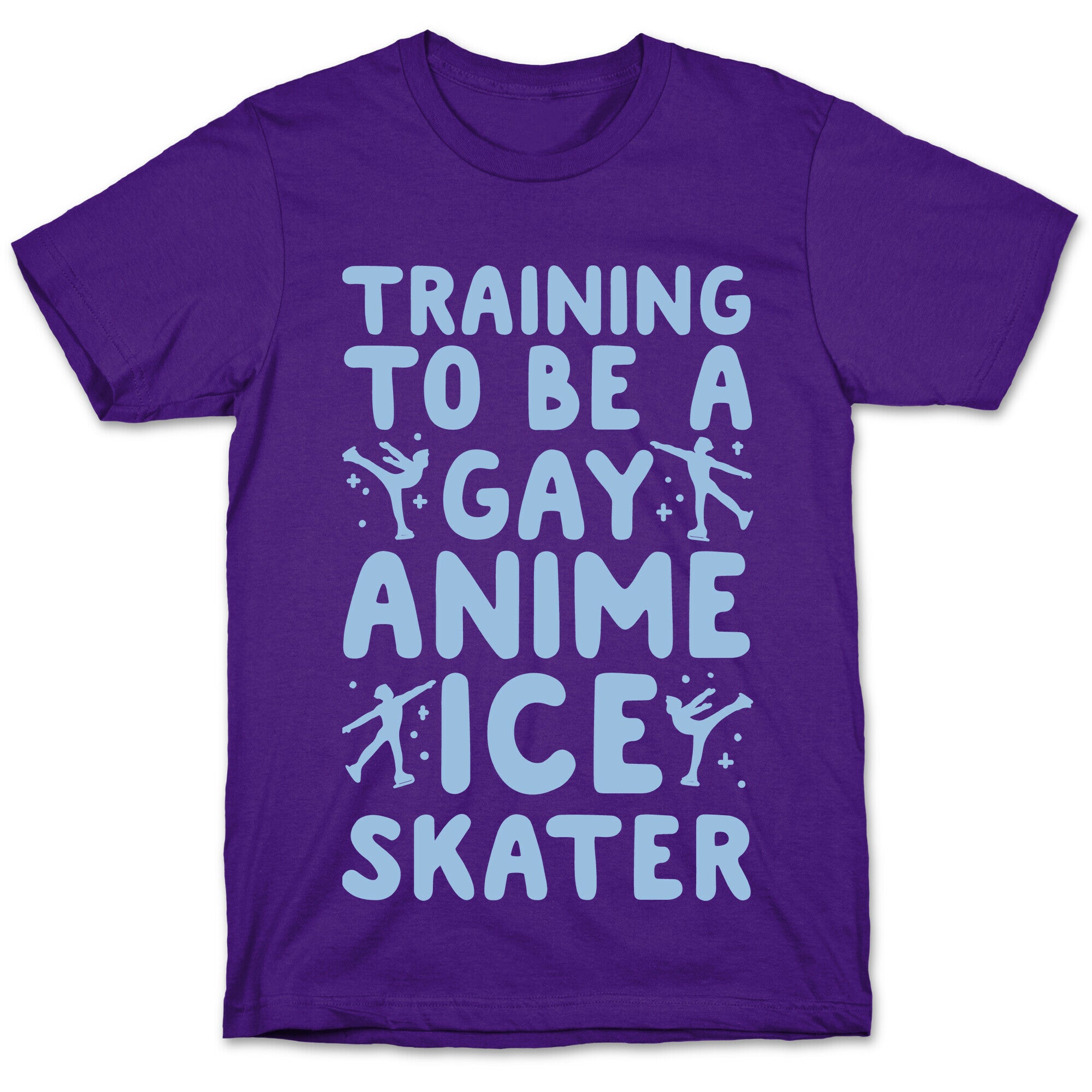 Training To Be A Gay Anime Ice Skater White Print T-Shirt