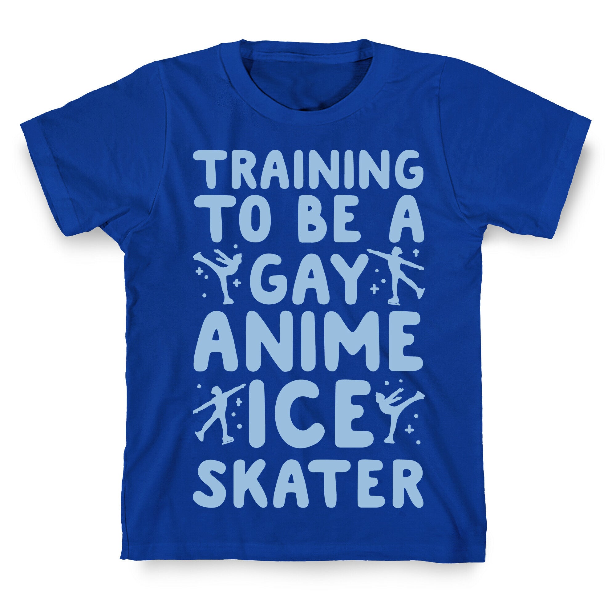 Training To Be A Gay Anime Ice Skater White Print T-Shirt