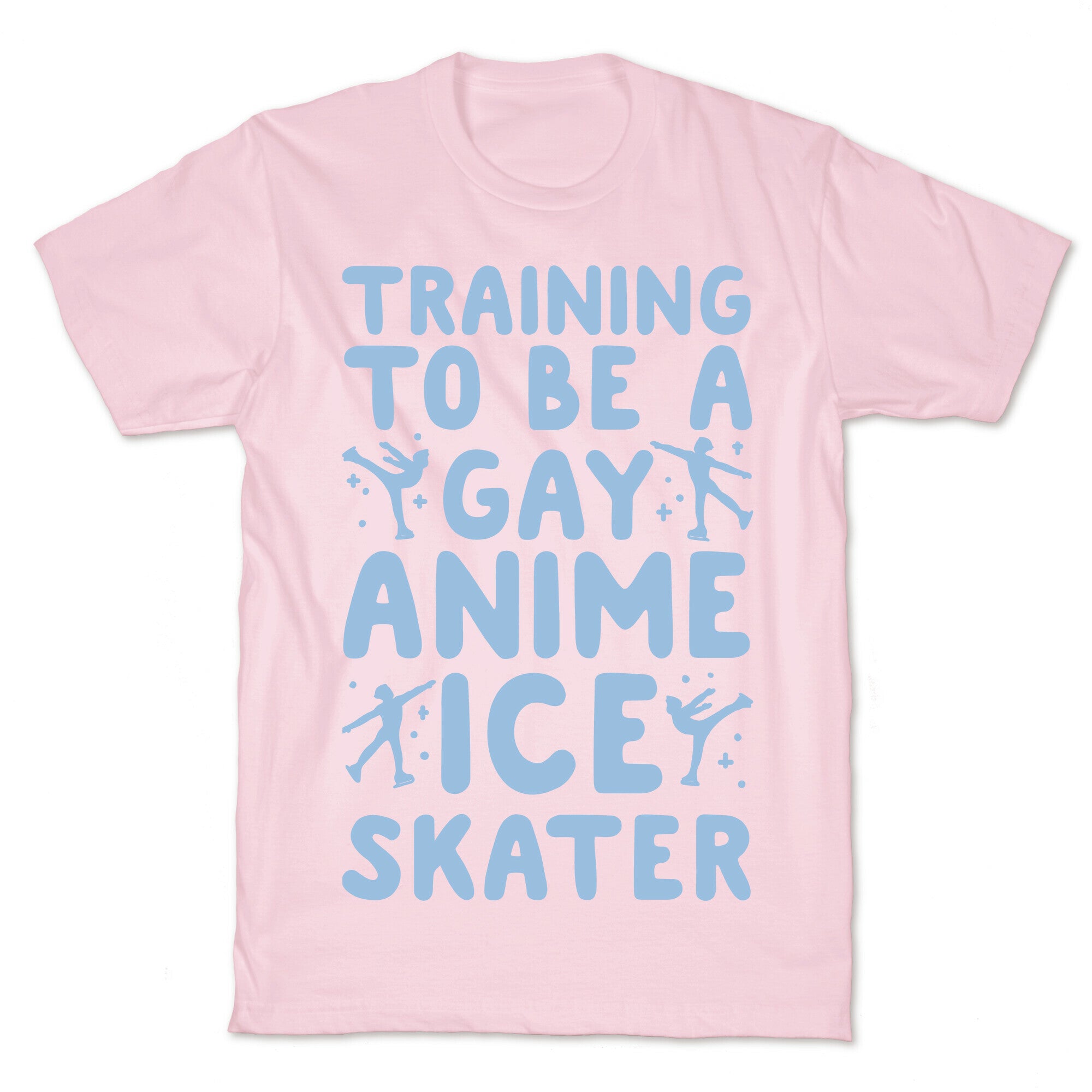 Training To Be A Gay Anime Ice Skater White Print T-Shirt