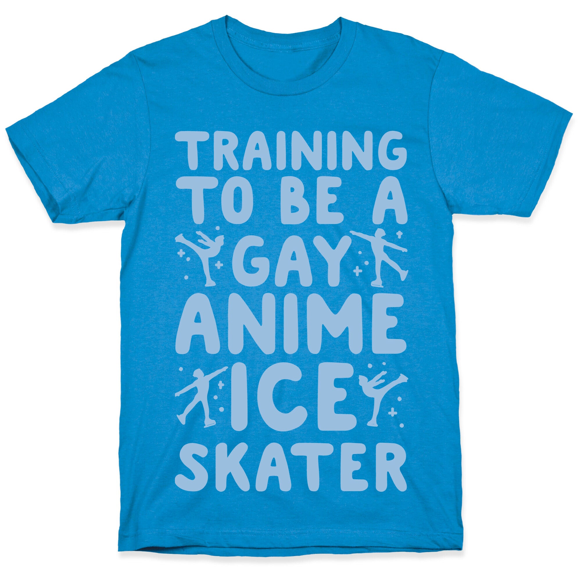 Training To Be A Gay Anime Ice Skater White Print T-Shirt