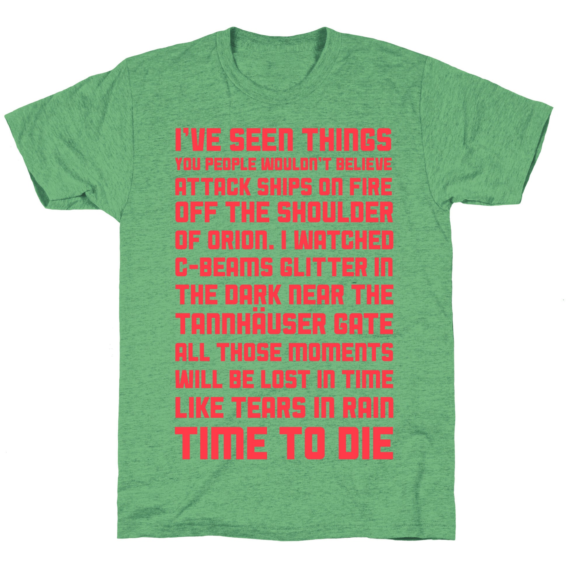 C-Beams Speech Tears In Rain Monologue Unisex Triblend Tee