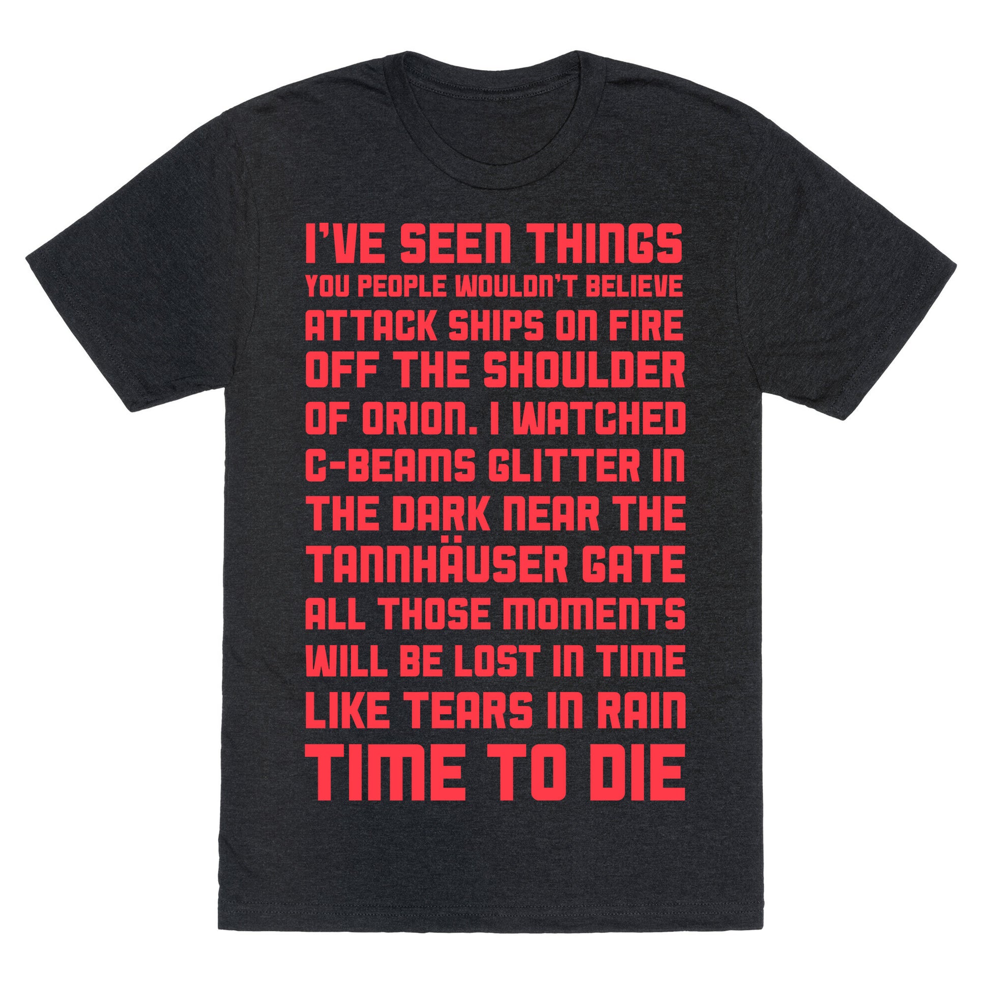 C-Beams Speech Tears In Rain Monologue Unisex Triblend Tee