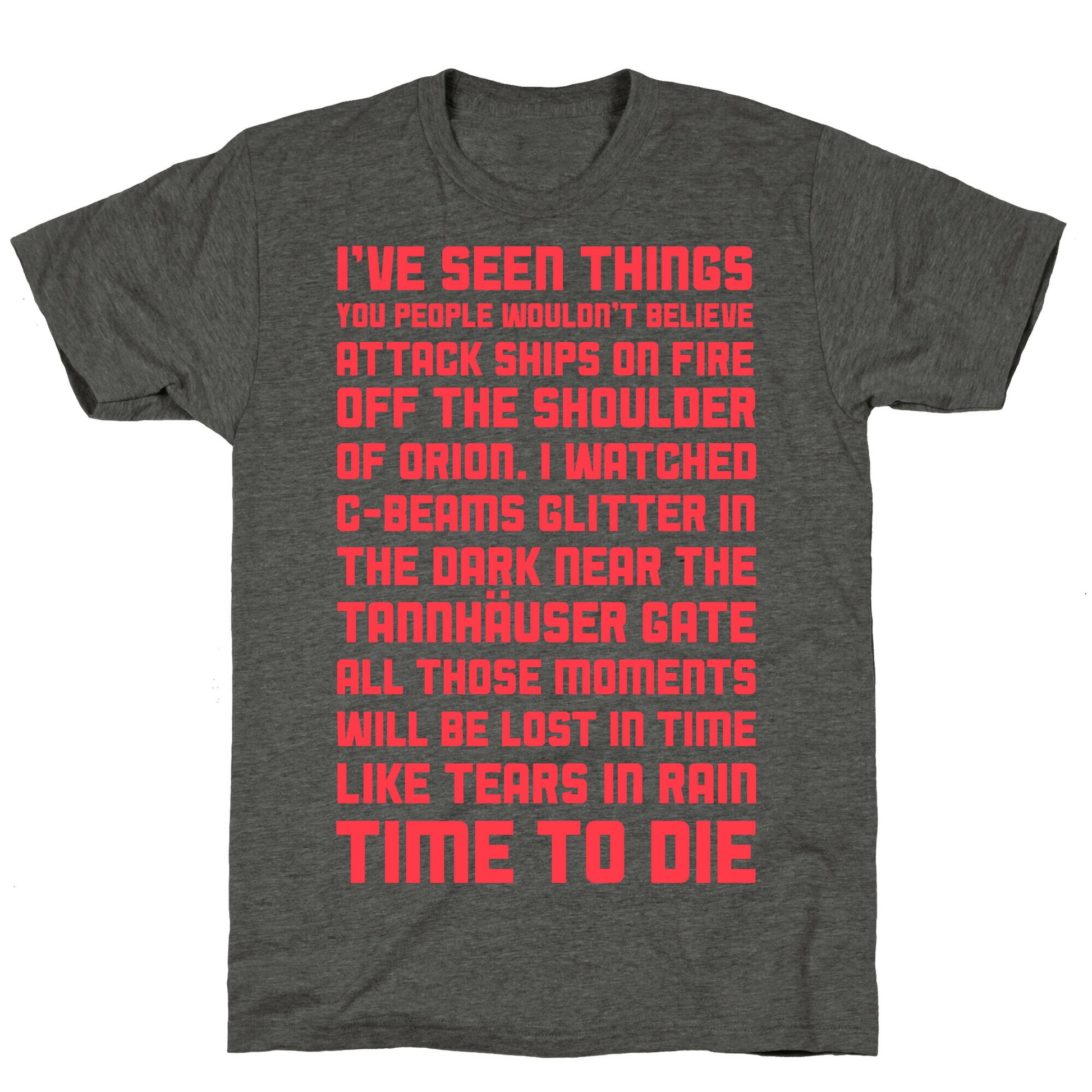 C-Beams Speech Tears In Rain Monologue Unisex Triblend Tee