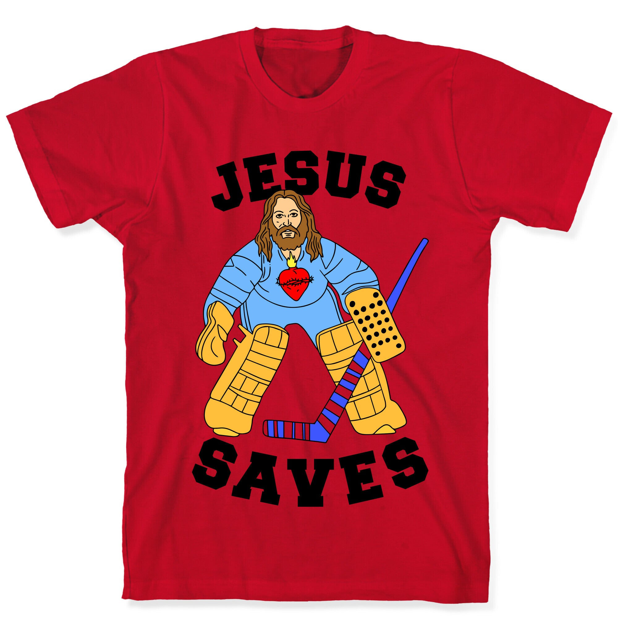 Jesus Saves (Hockey Edition) T-Shirt