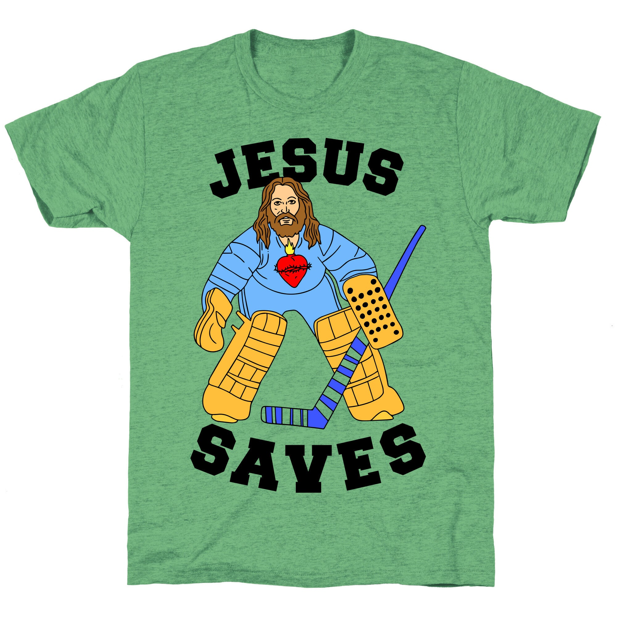 Jesus Saves (Hockey Edition) Unisex Triblend Tee