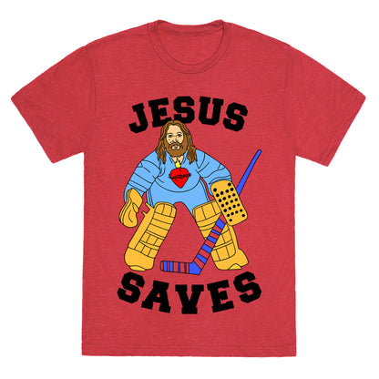 Jesus Saves (Hockey Edition) Unisex Triblend Tee