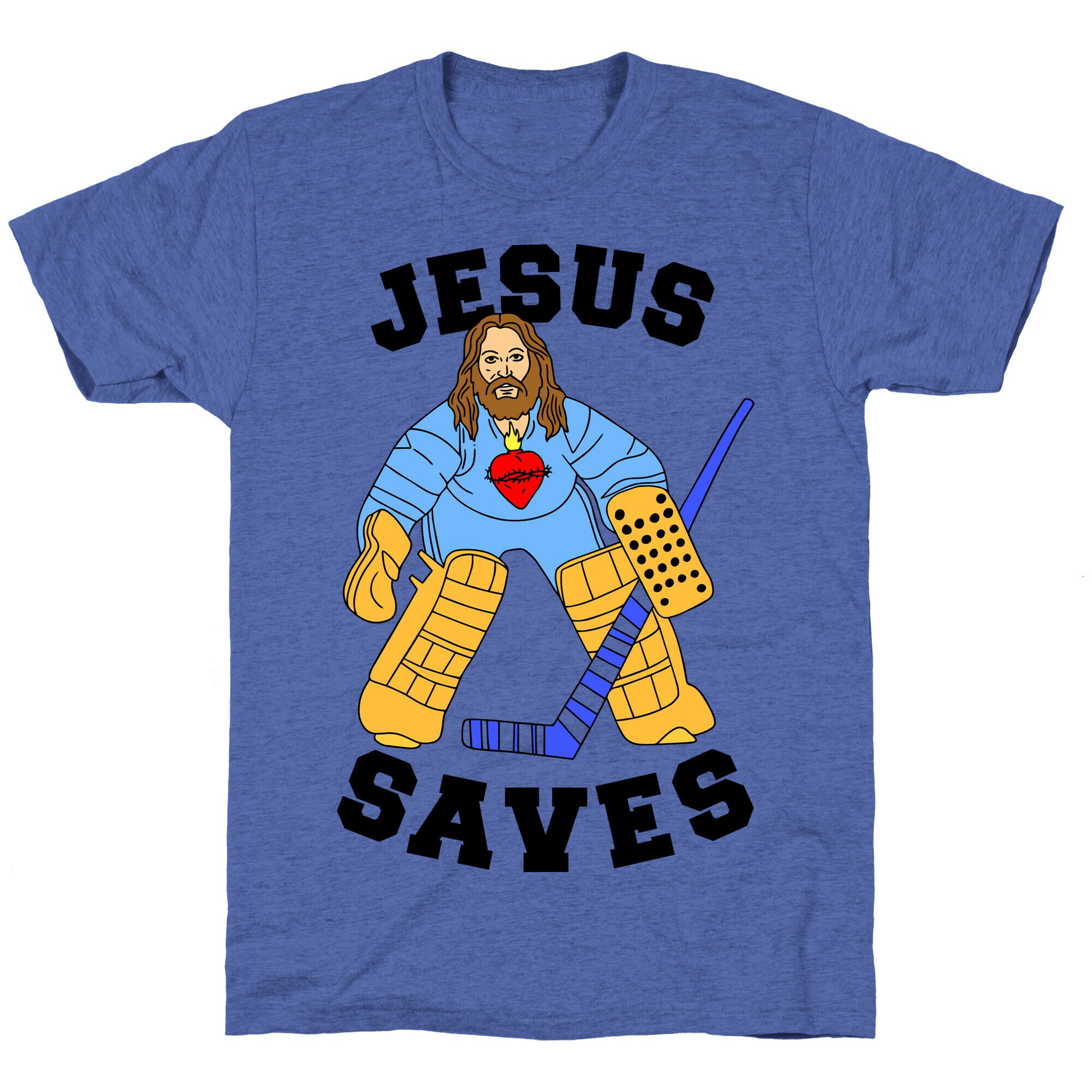 Jesus Saves (Hockey Edition) Unisex Triblend Tee
