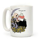 Skeleton Drinking Wine Coffee Mug