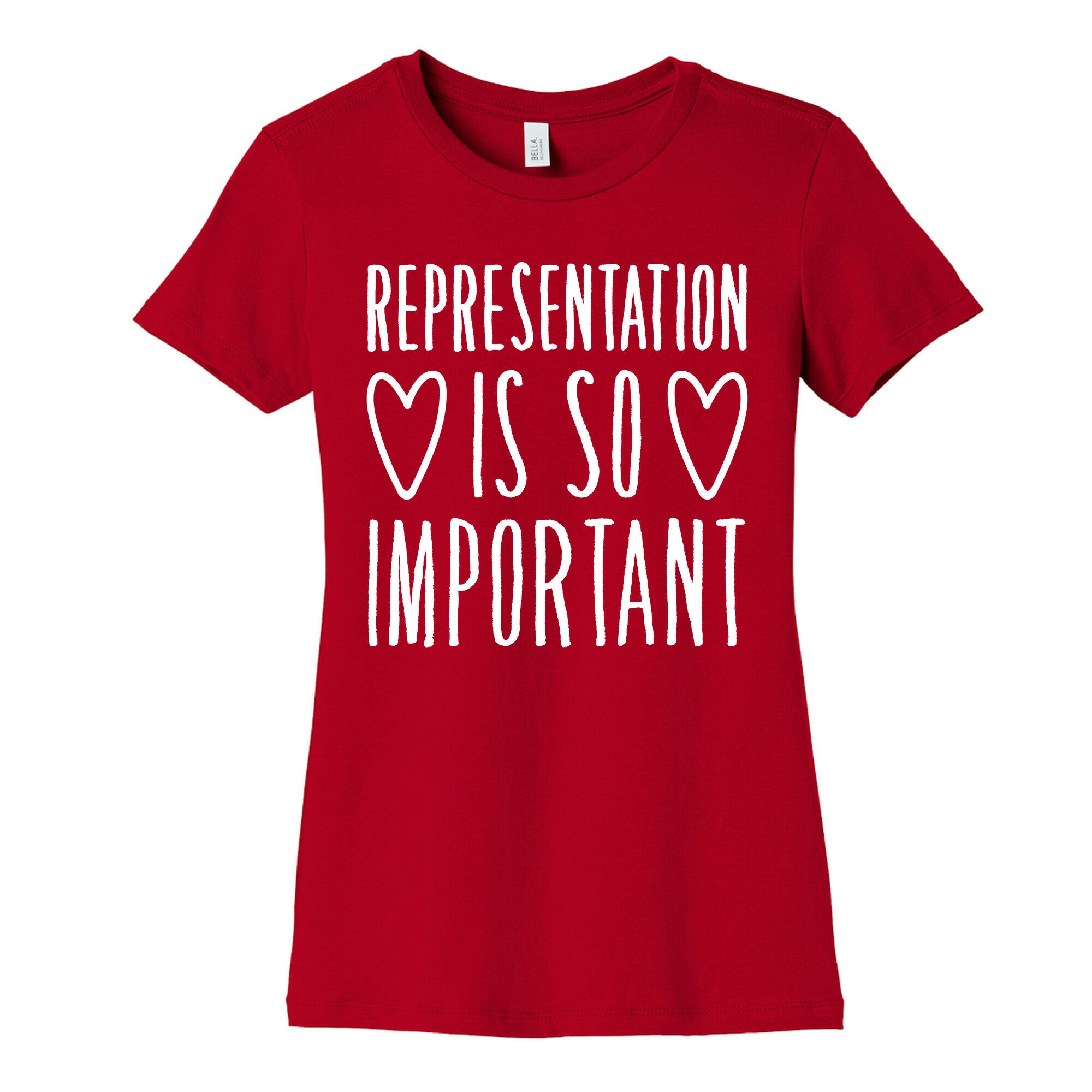 Representation Is So Important White Font  Women's Cotton Tee