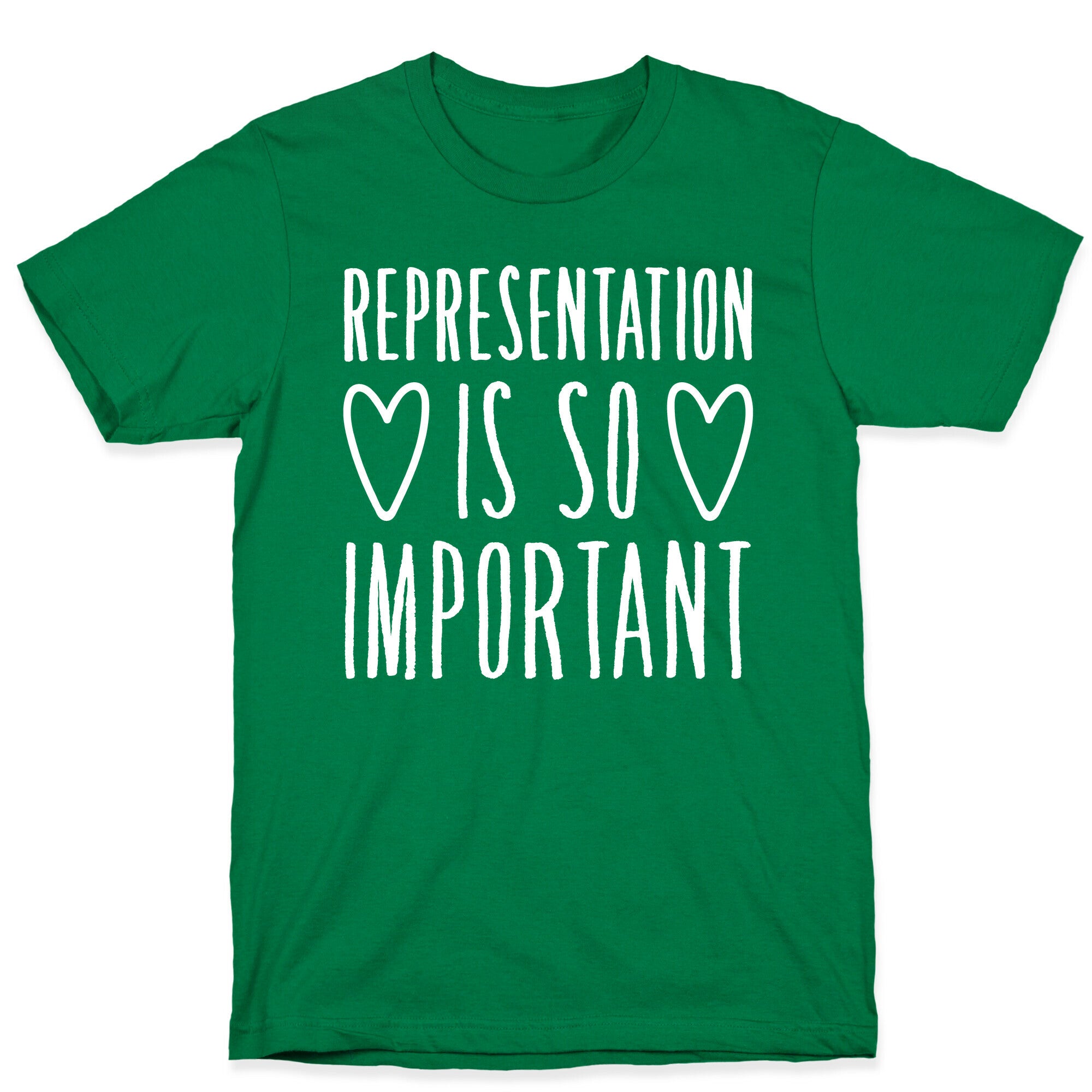 Representation Is So Important White Font  T-Shirt