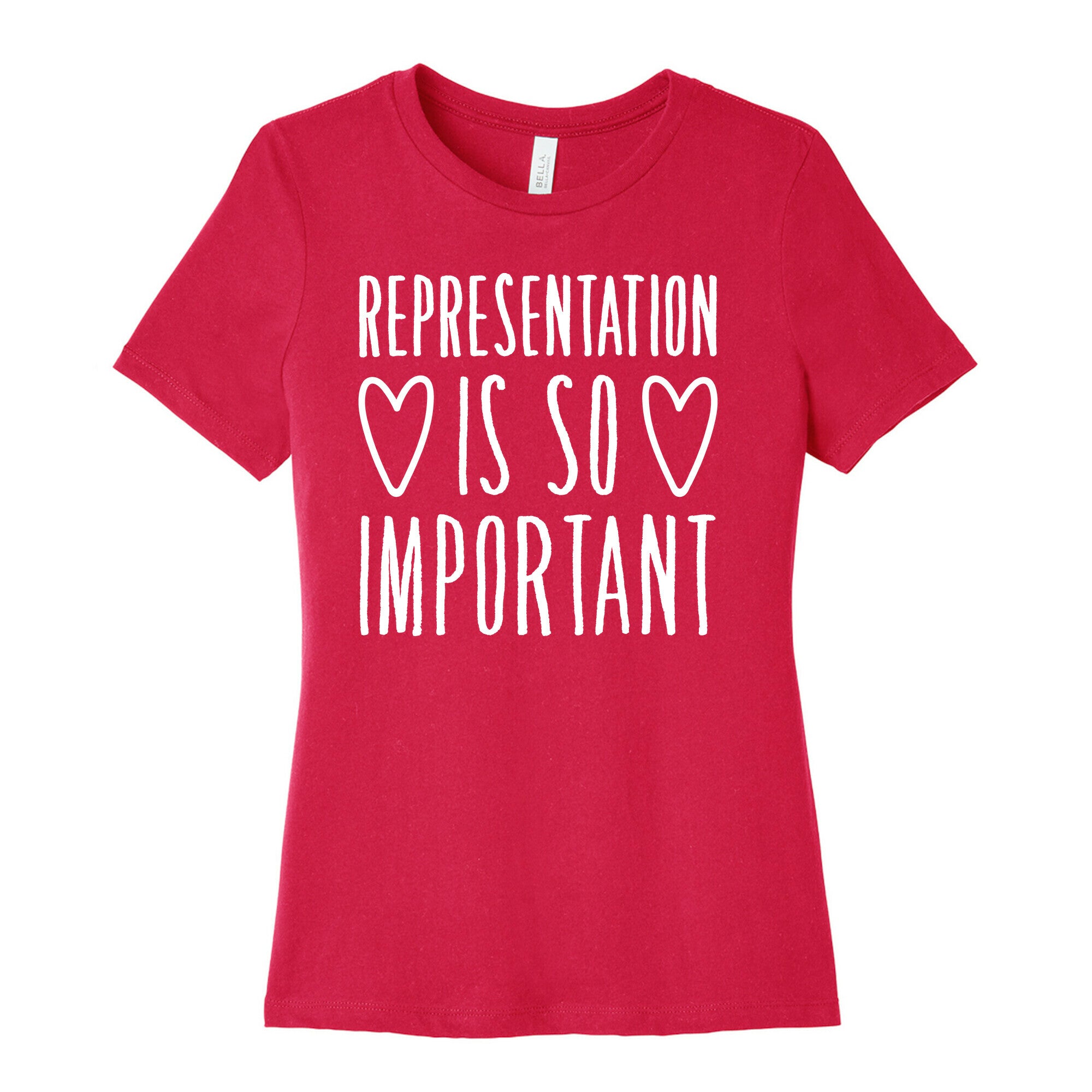 Representation Is So Important White Font  Women's Cotton Tee