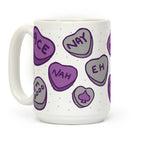 Asexual Conversation Hearts Coffee Mug
