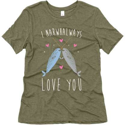 I Narwhal Ways Love You White Print Women's Triblend Tee