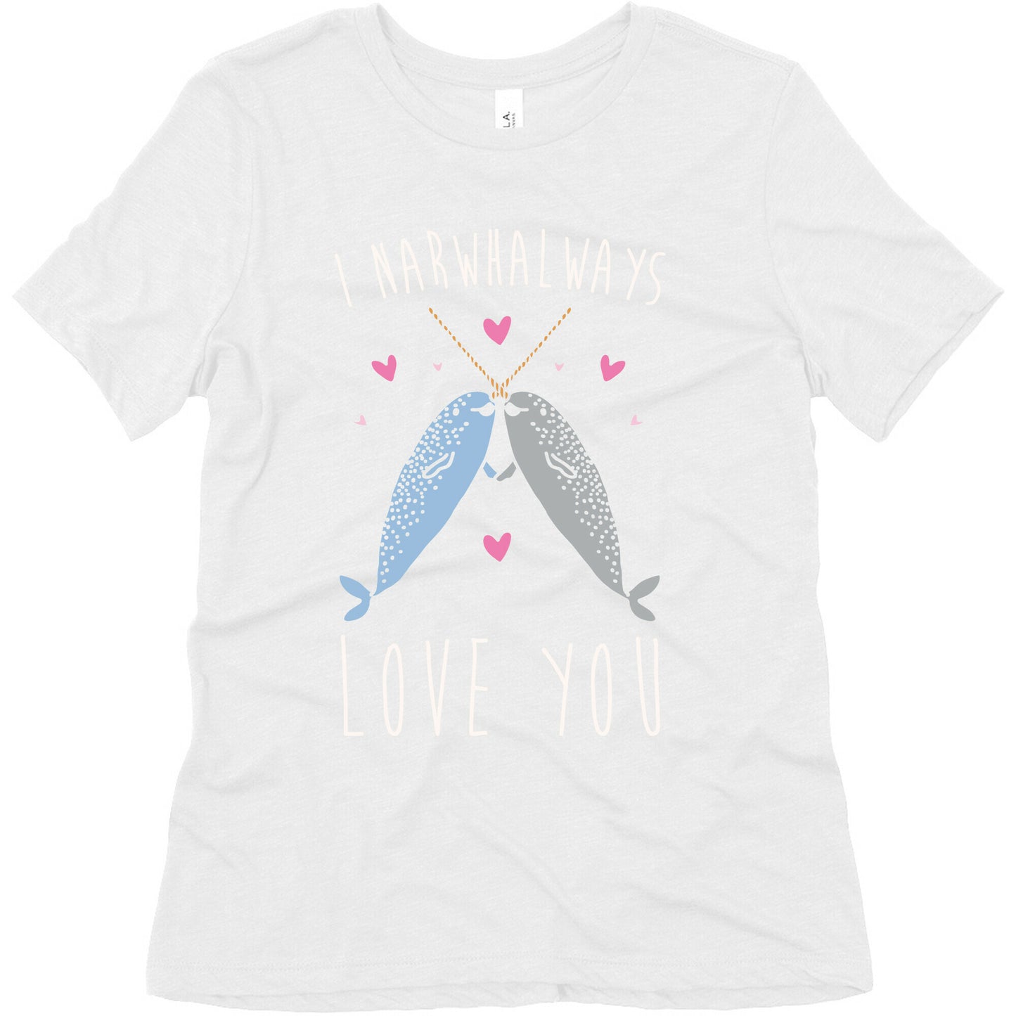 I Narwhal Ways Love You White Print Women's Triblend Tee