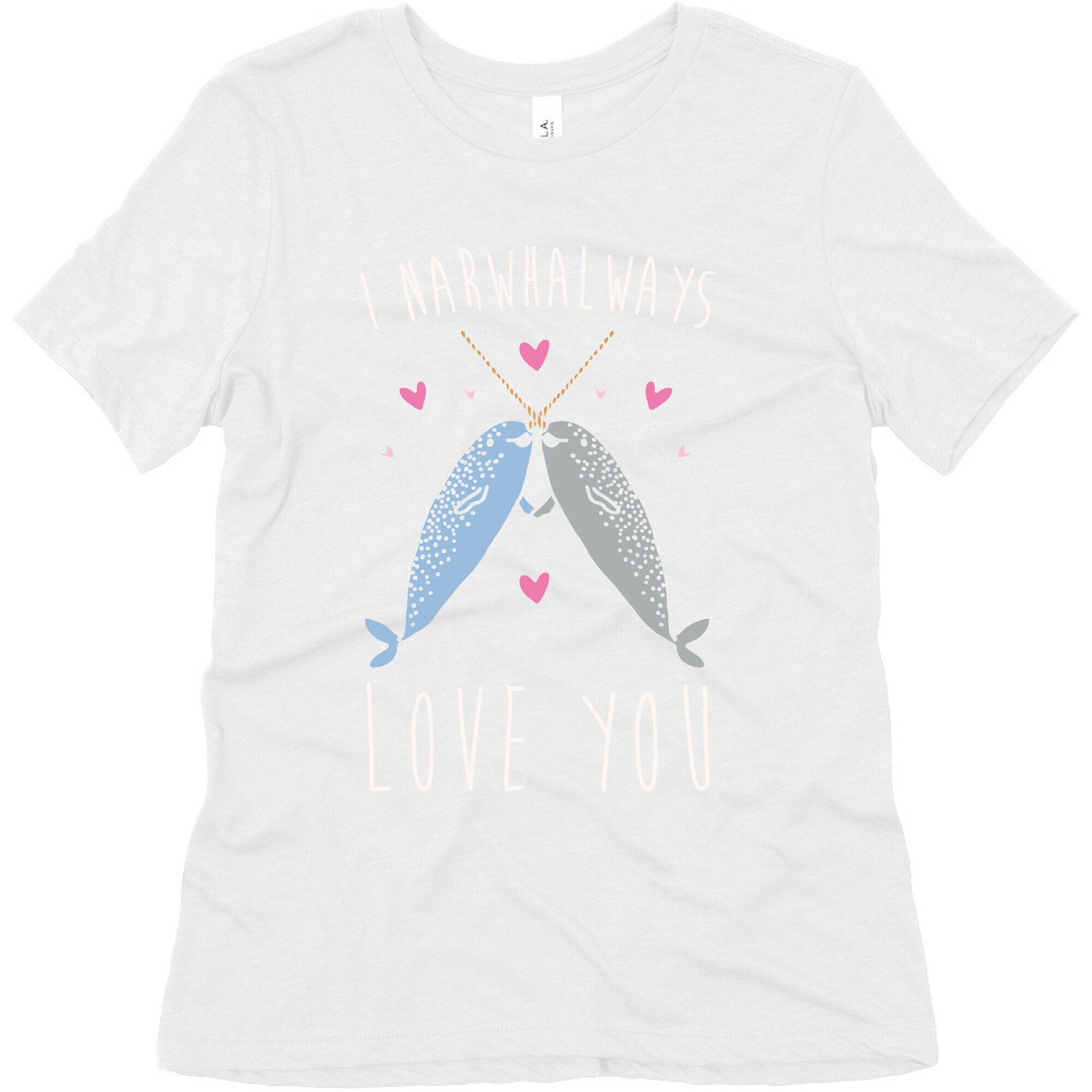 I Narwhal Ways Love You White Print Women's Triblend Tee