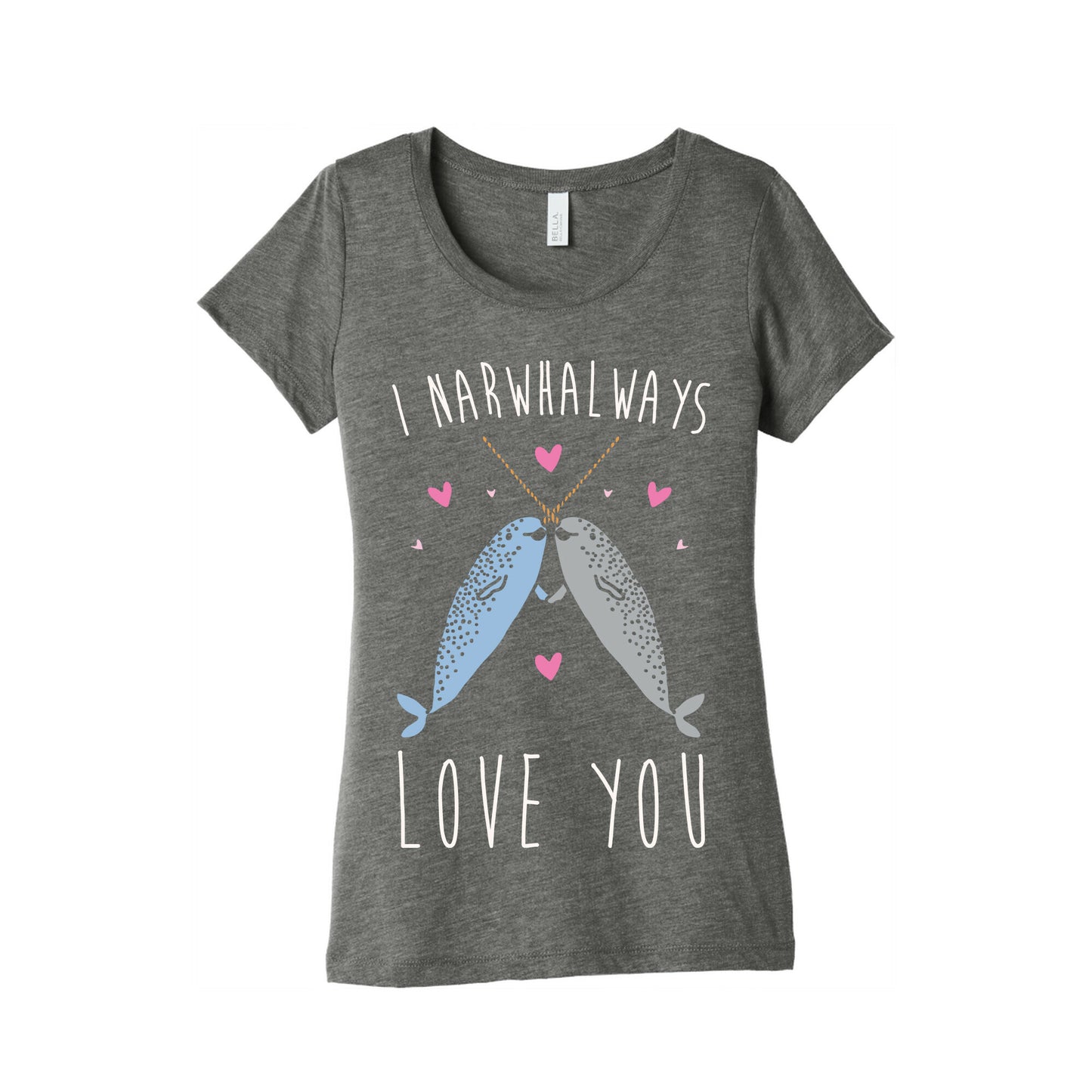 I Narwhal Ways Love You White Print Women's Triblend Tee