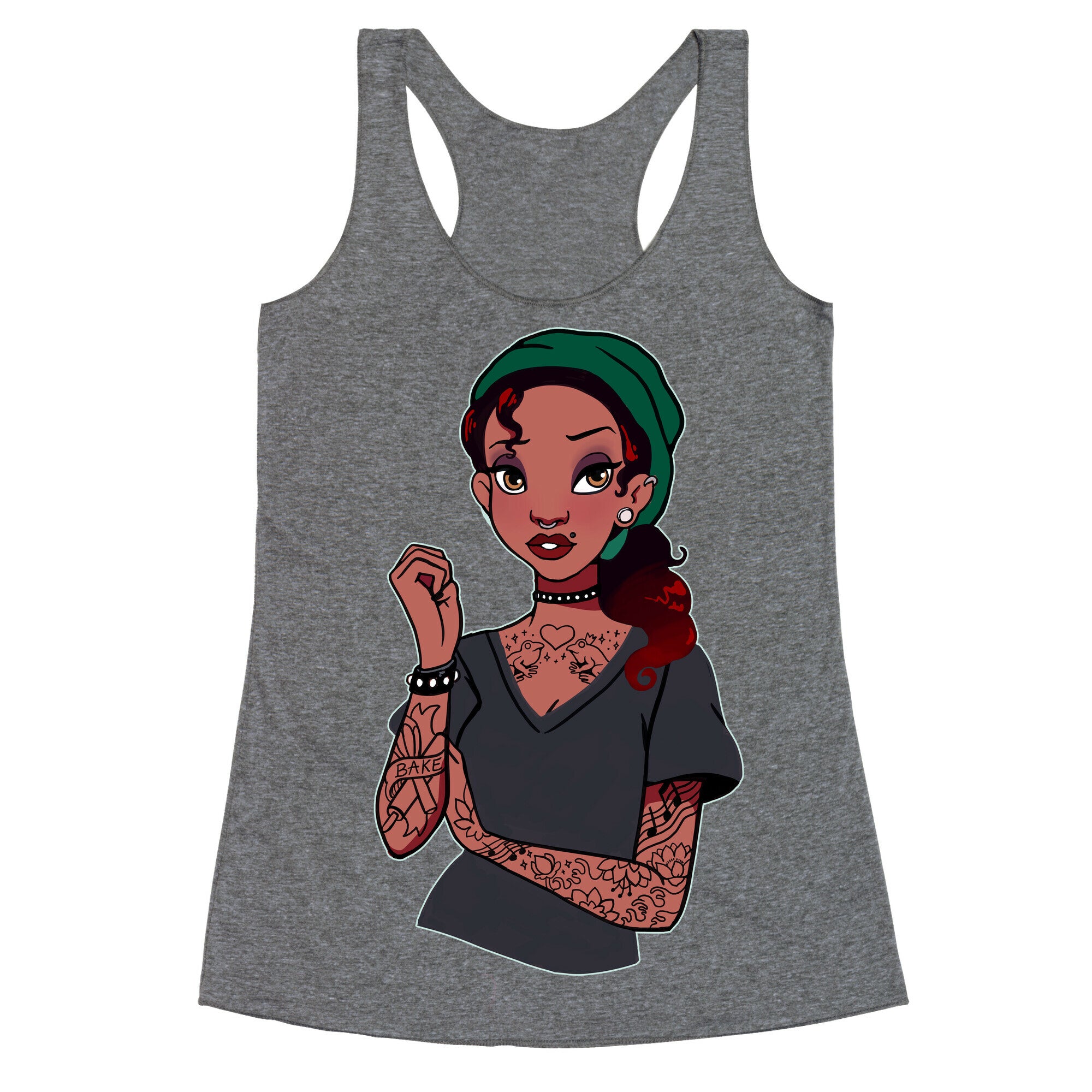 Punk Princess Tiana Parody Racerback Tank