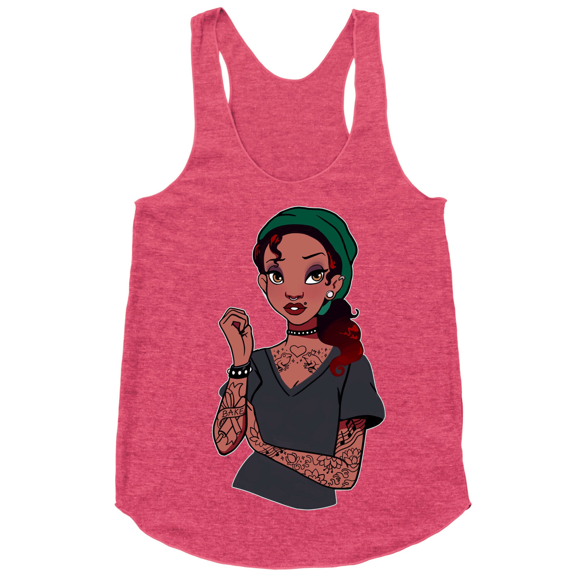 Punk Princess Tiana Parody Racerback Tank