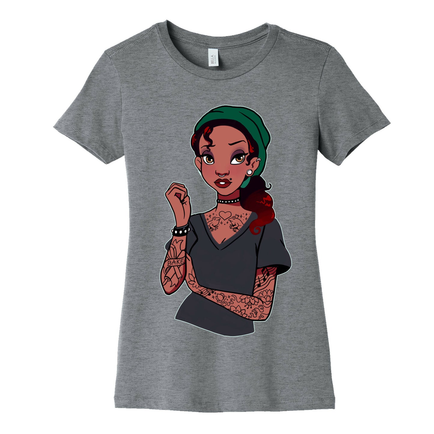 Punk Princess Tiana Parody Women's Cotton Tee