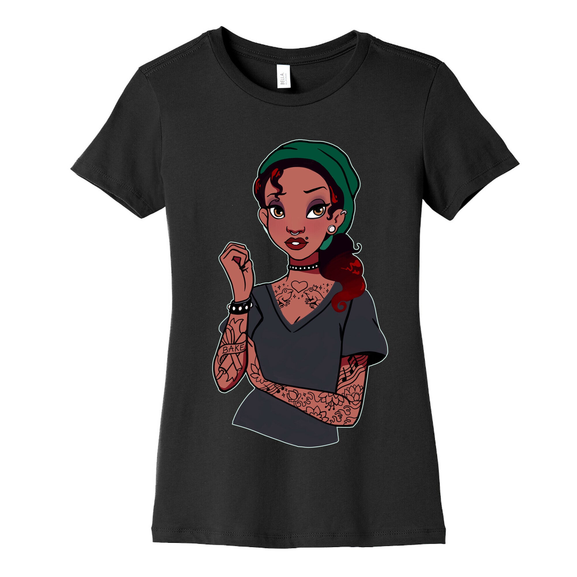 Punk Princess Tiana Parody Women's Cotton Tee