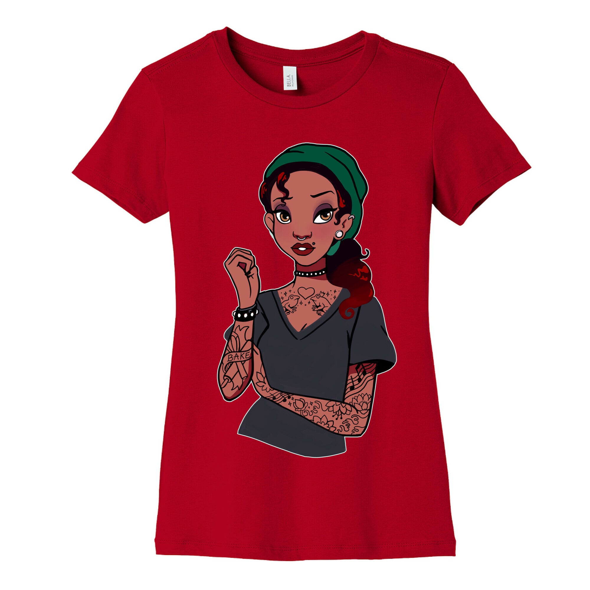 Punk Princess Tiana Parody Women's Cotton Tee
