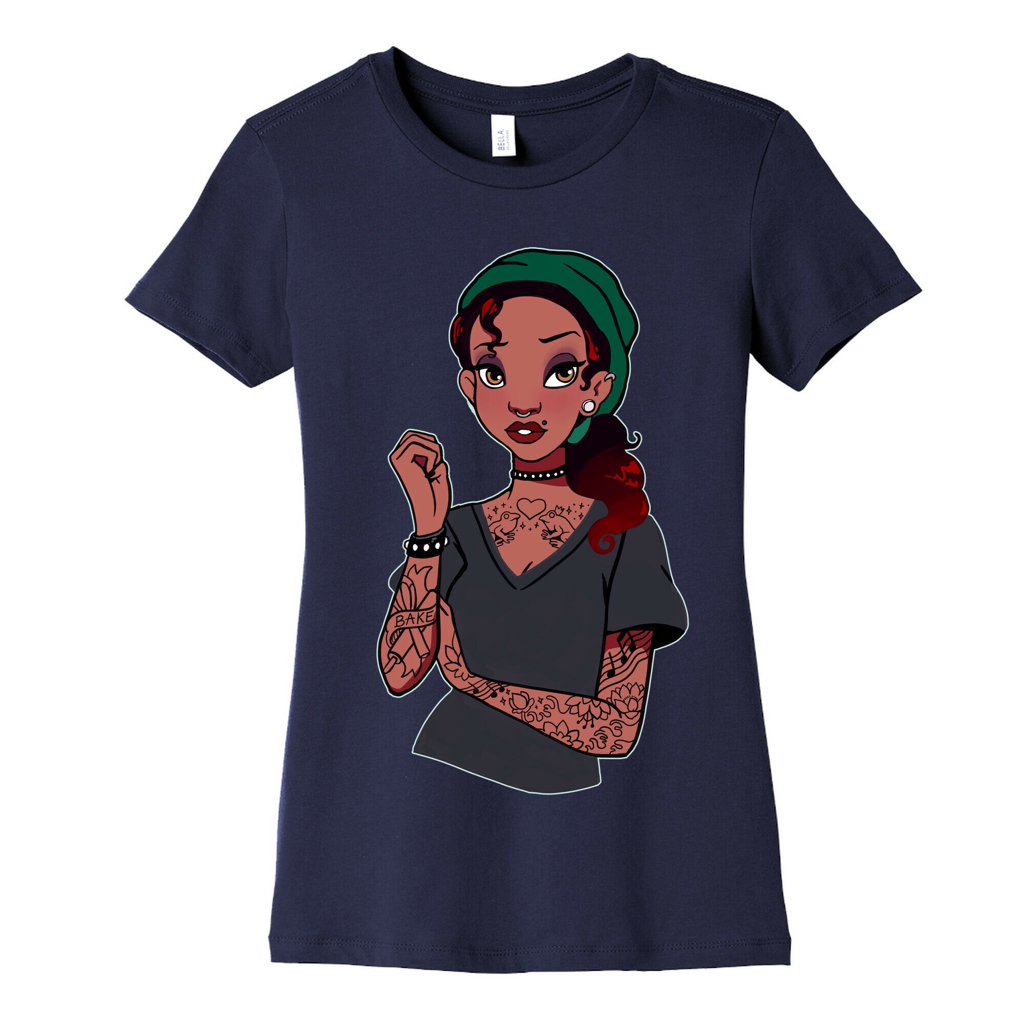 Punk Princess Tiana Parody Women's Cotton Tee