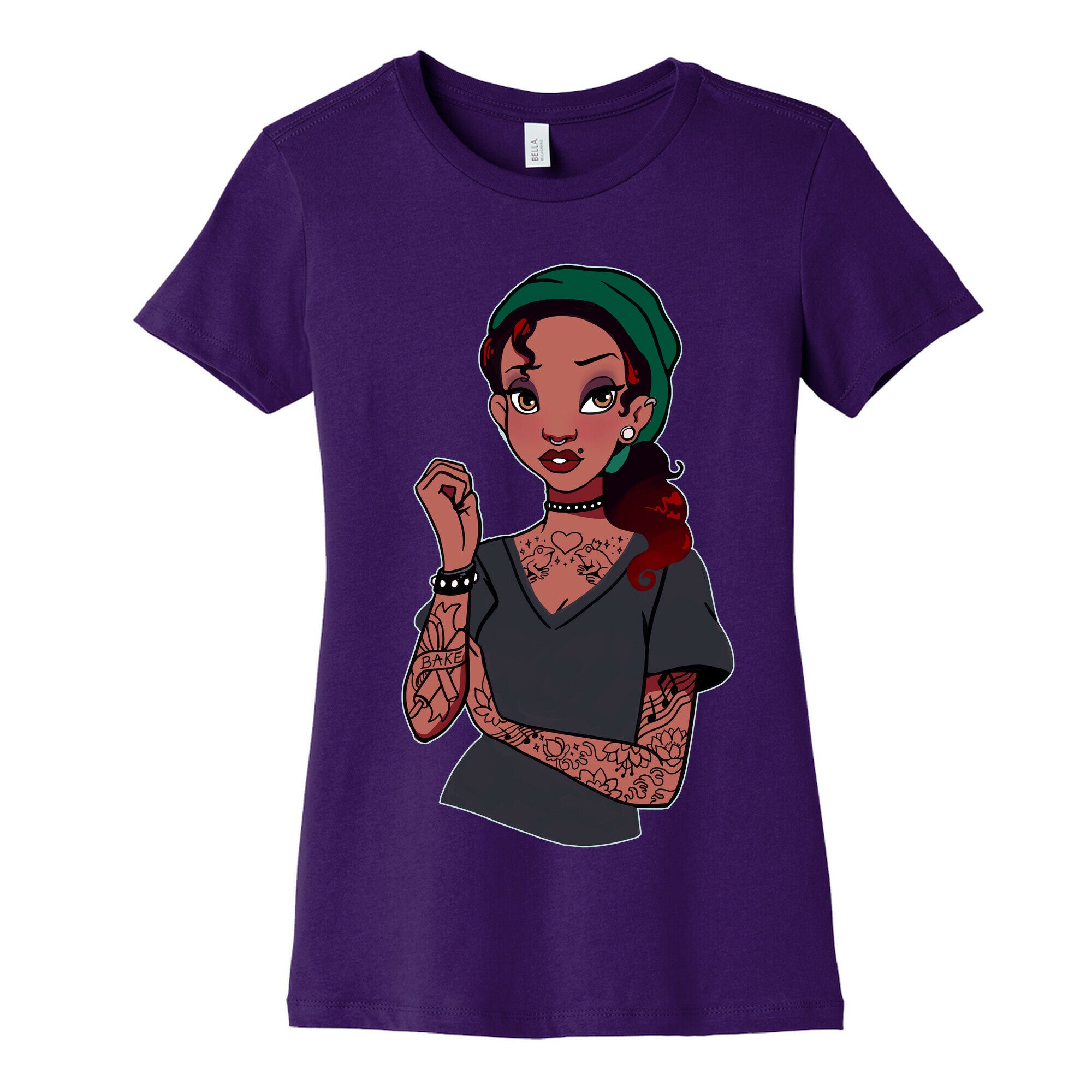 Punk Princess Tiana Parody Women's Cotton Tee