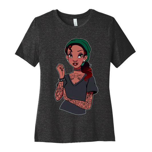 Punk Princess Tiana Parody Women's Cotton Tee