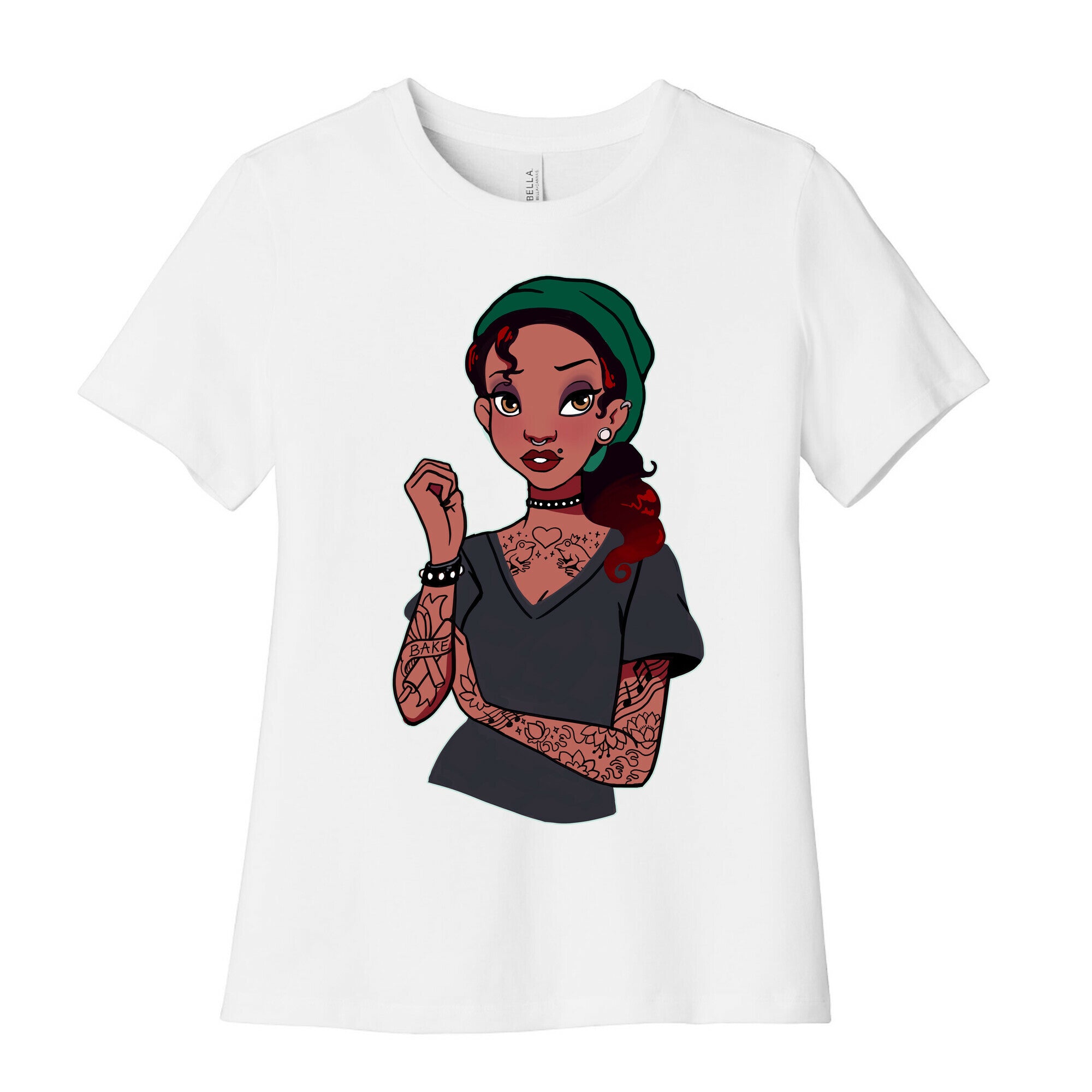 Punk Princess Tiana Parody Women's Cotton Tee