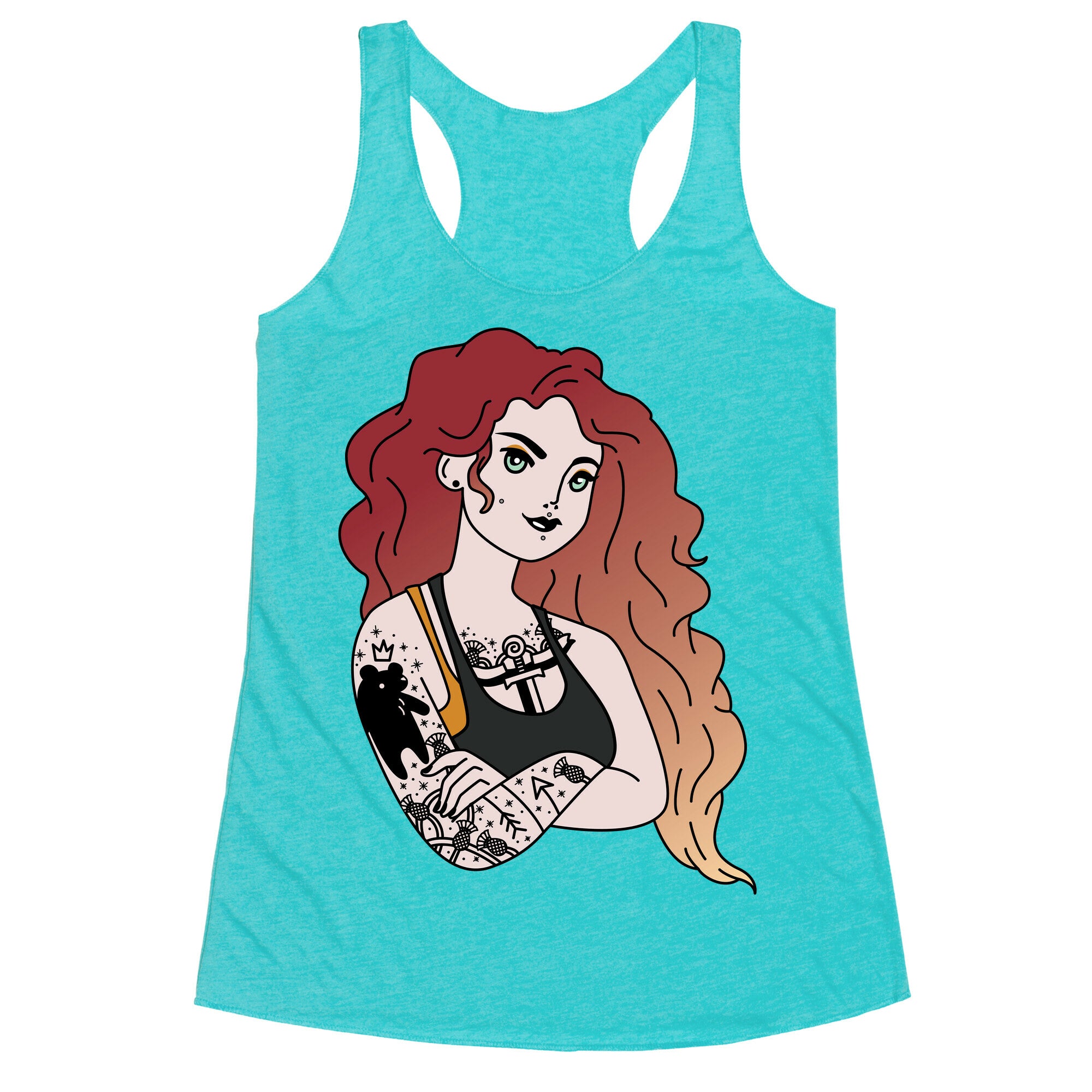 Punk Merida Parody Racerback Tank