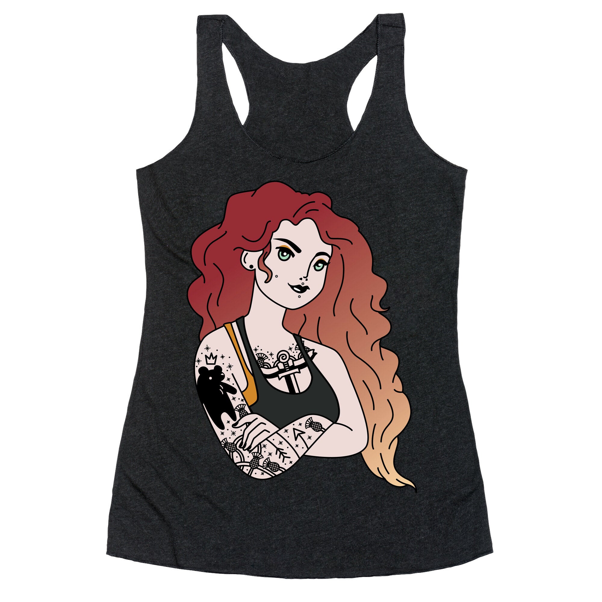 Punk Merida Parody Racerback Tank