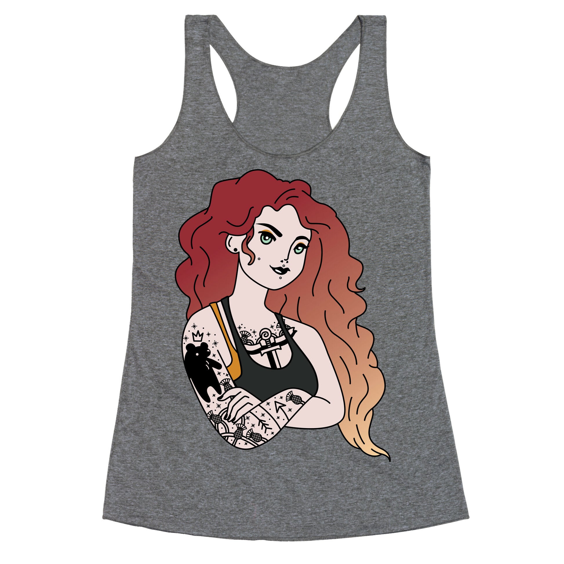 Punk Merida Parody Racerback Tank