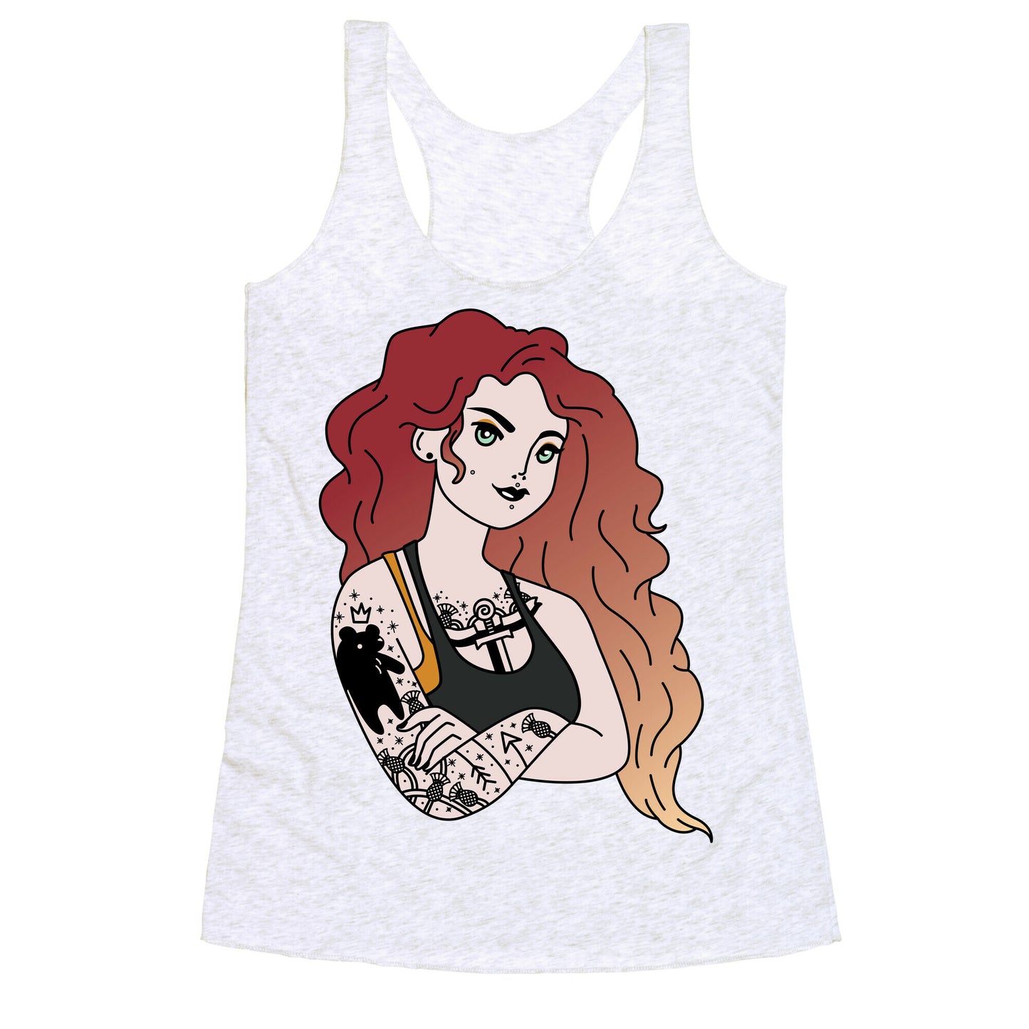 Punk Merida Parody Racerback Tank