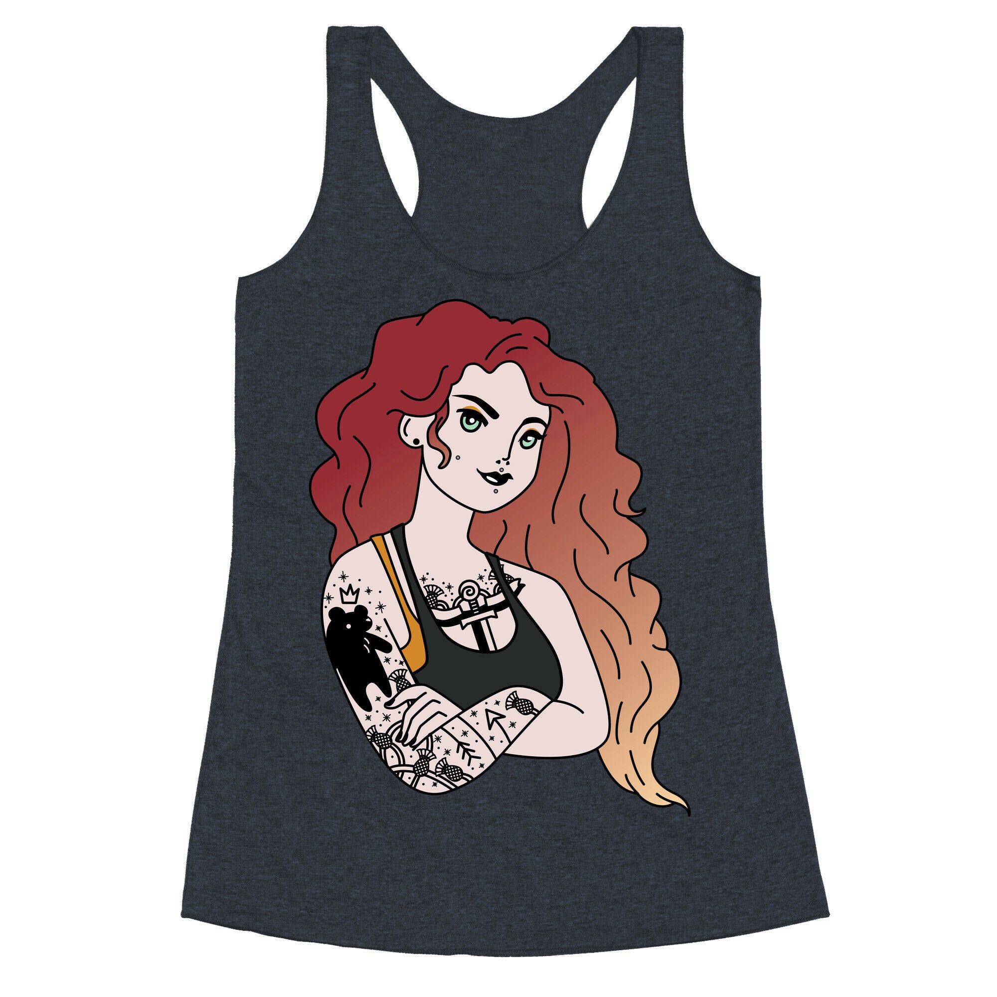 Punk Merida Parody Racerback Tank