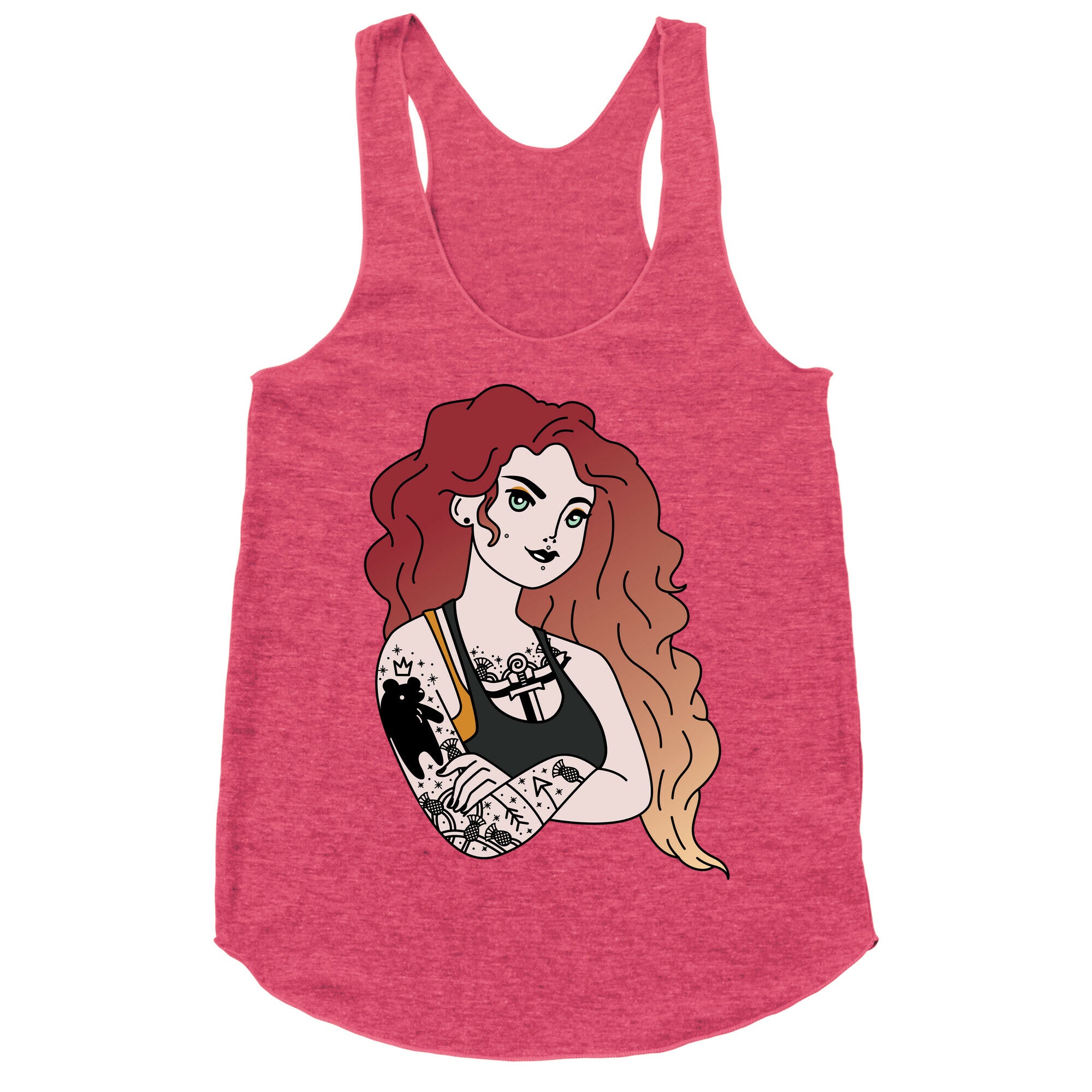 Punk Merida Parody Racerback Tank