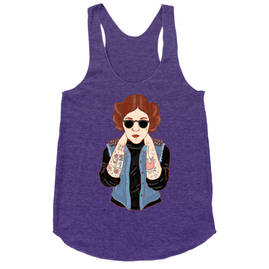 Punk Leia Parody Racerback Tank