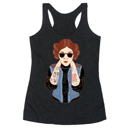 Punk Leia Parody Racerback Tank