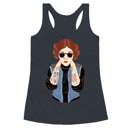 Punk Leia Parody Racerback Tank
