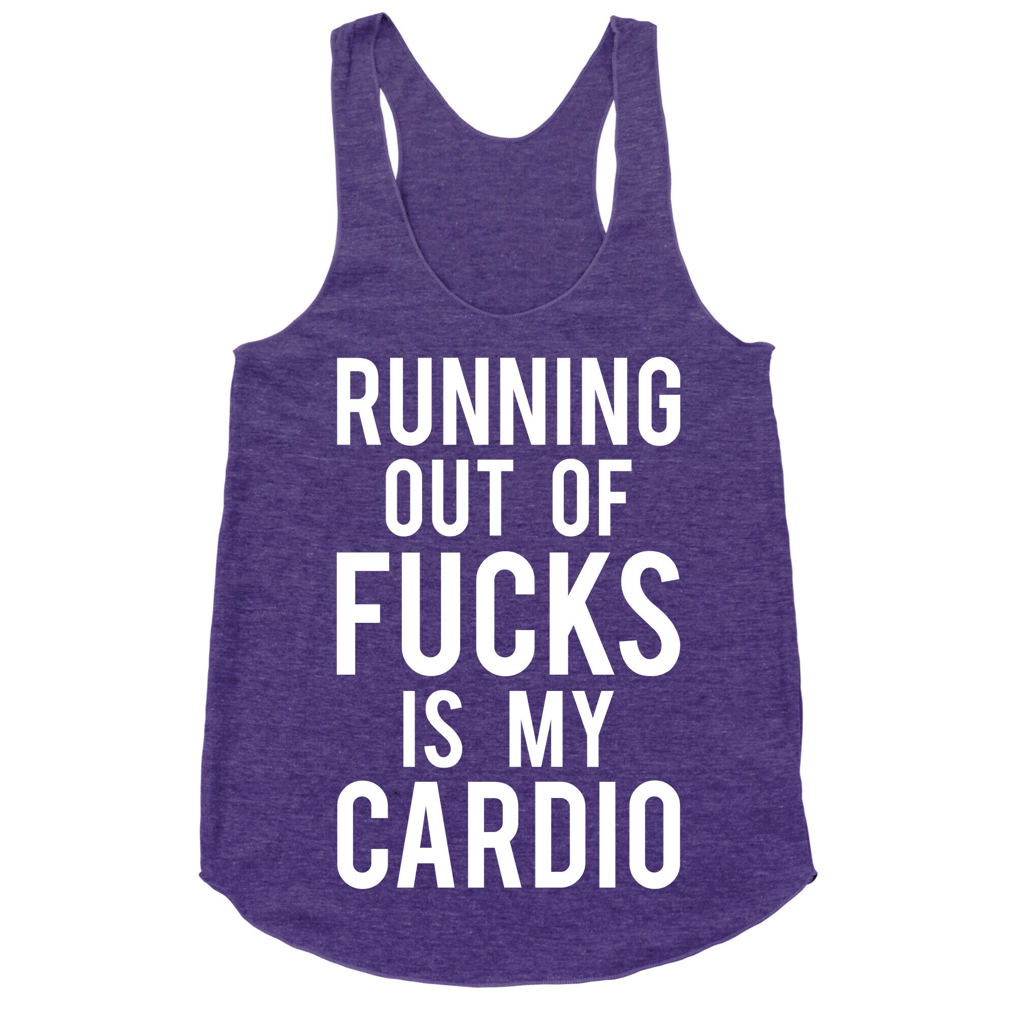 Running Out Of Fucks Racerback Tank