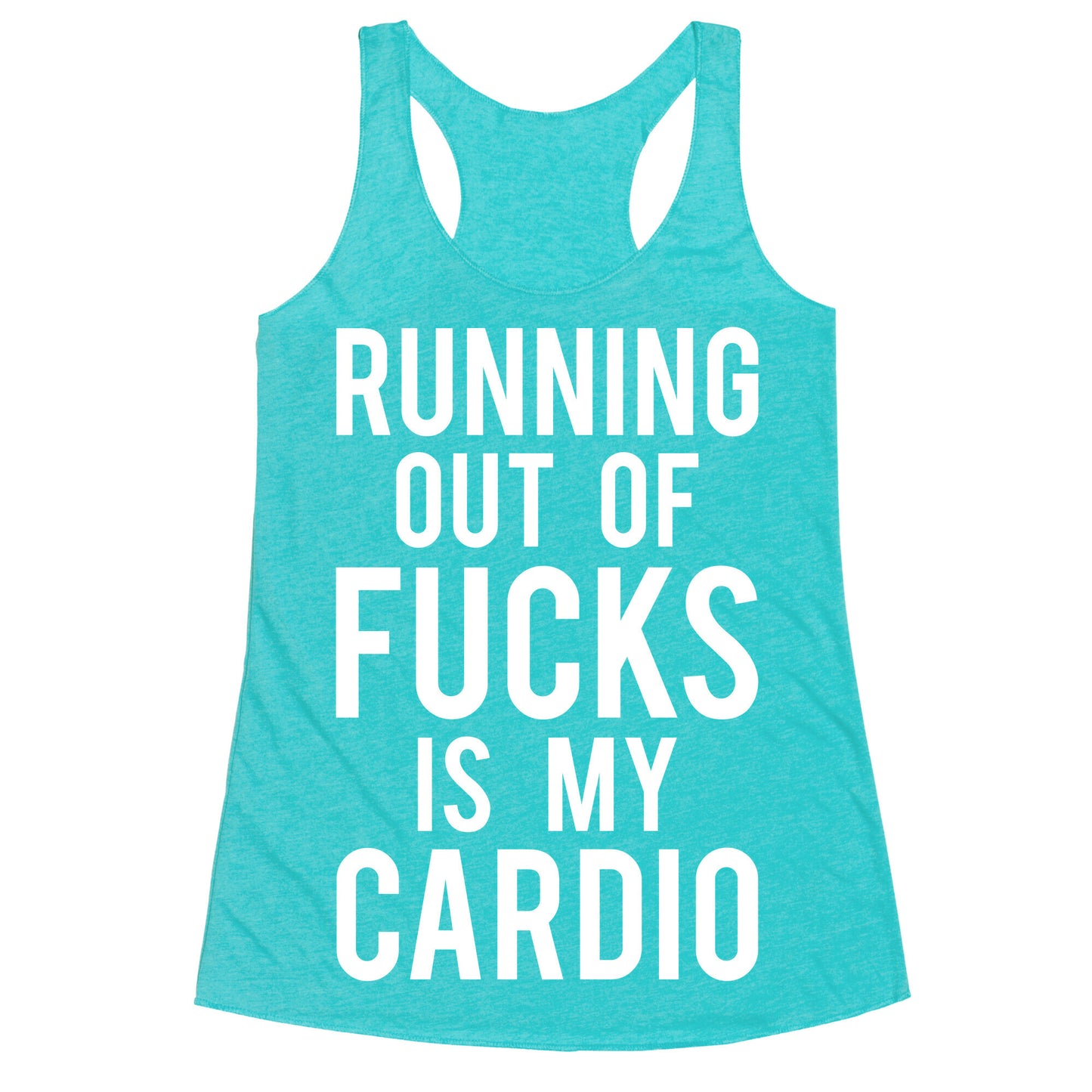 Running Out Of Fucks Racerback Tank