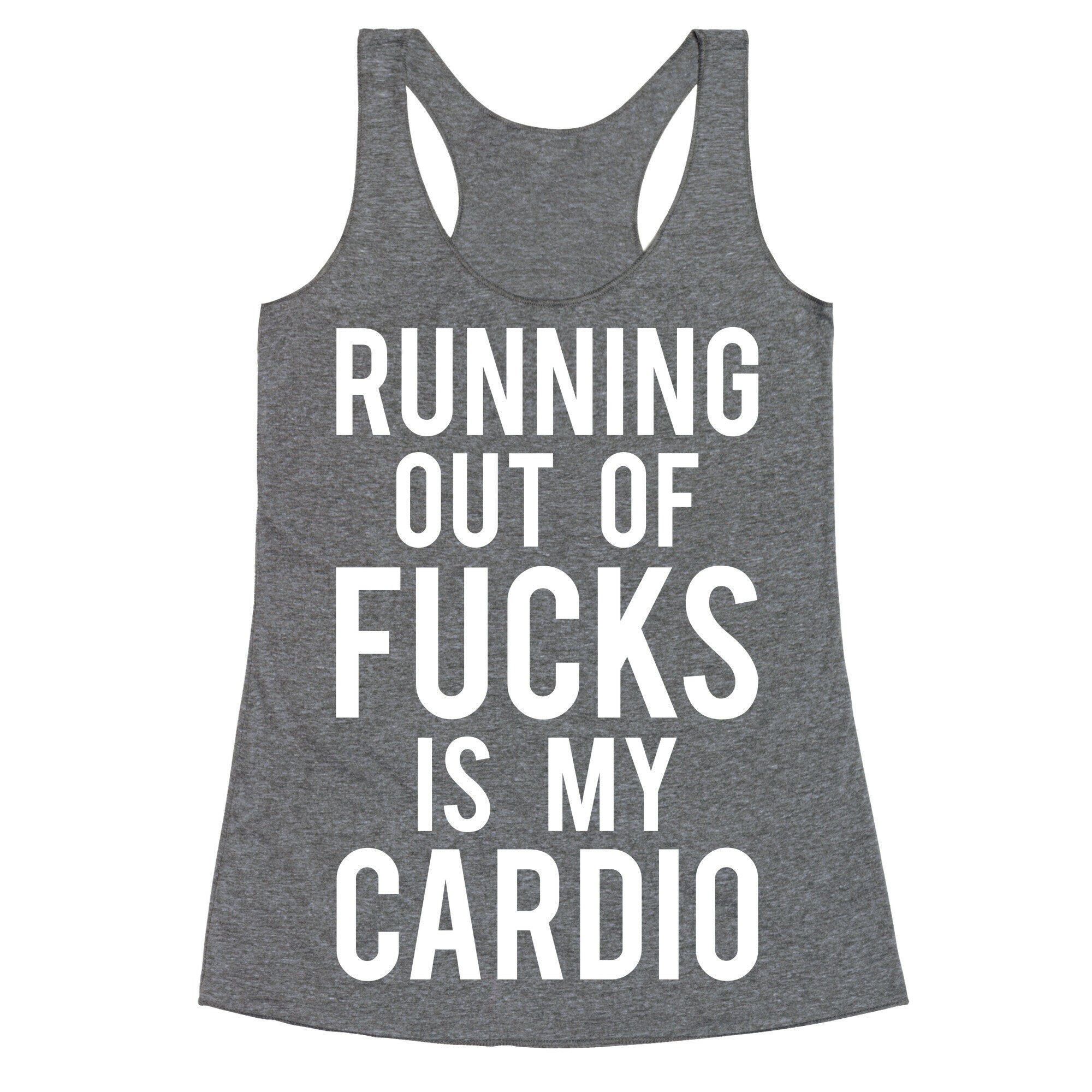 Running Out Of Fucks Racerback Tank