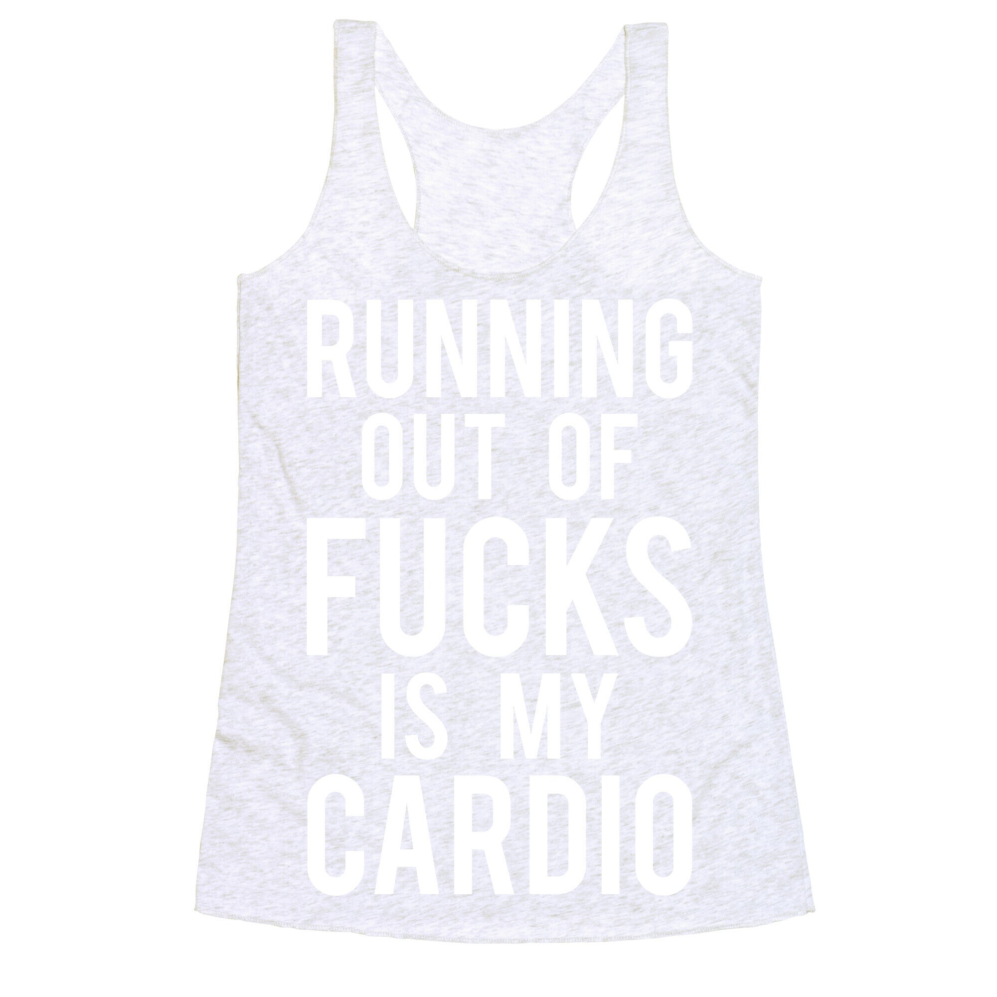 Running Out Of Fucks Racerback Tank