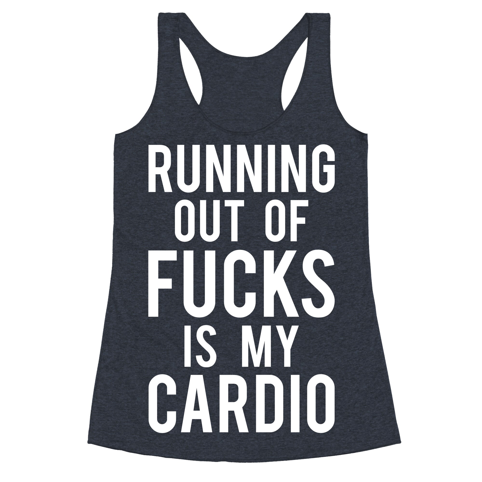 Running Out Of Fucks Racerback Tank