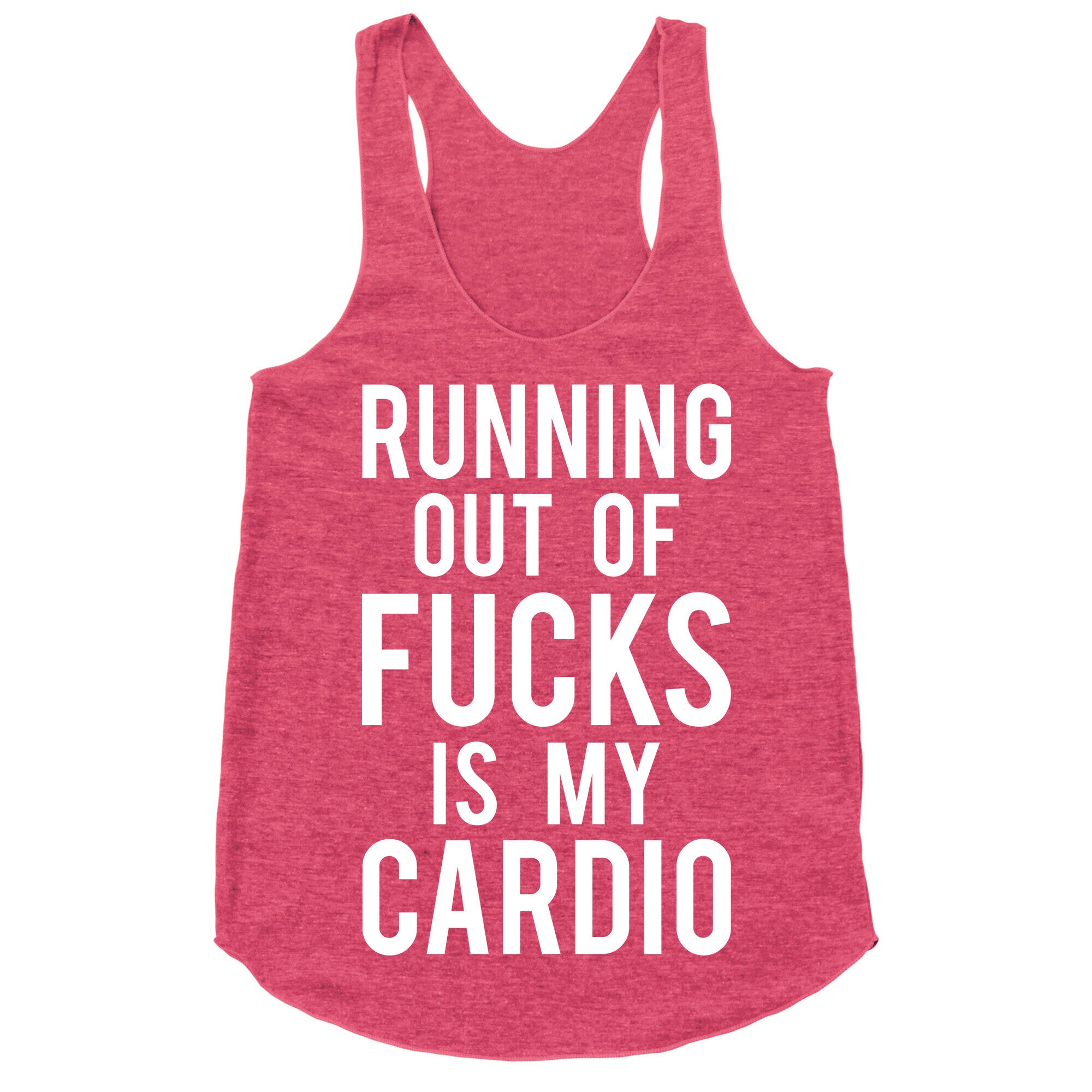 Running Out Of Fucks Racerback Tank
