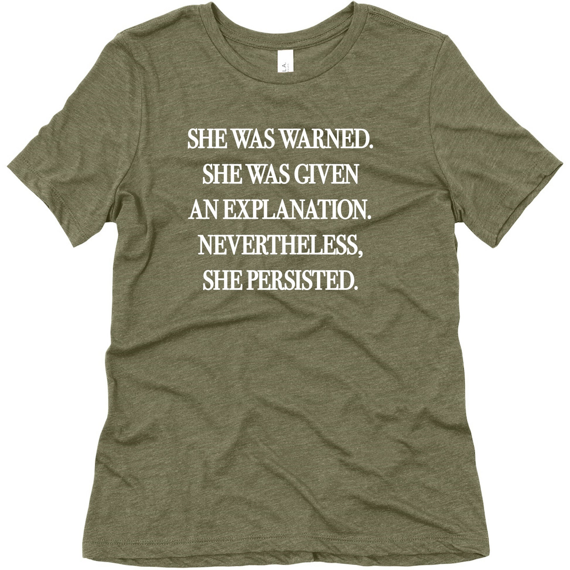 She Was Warned She Was Given An Explanation Nevertheless She Persisted Women's Triblend Tee